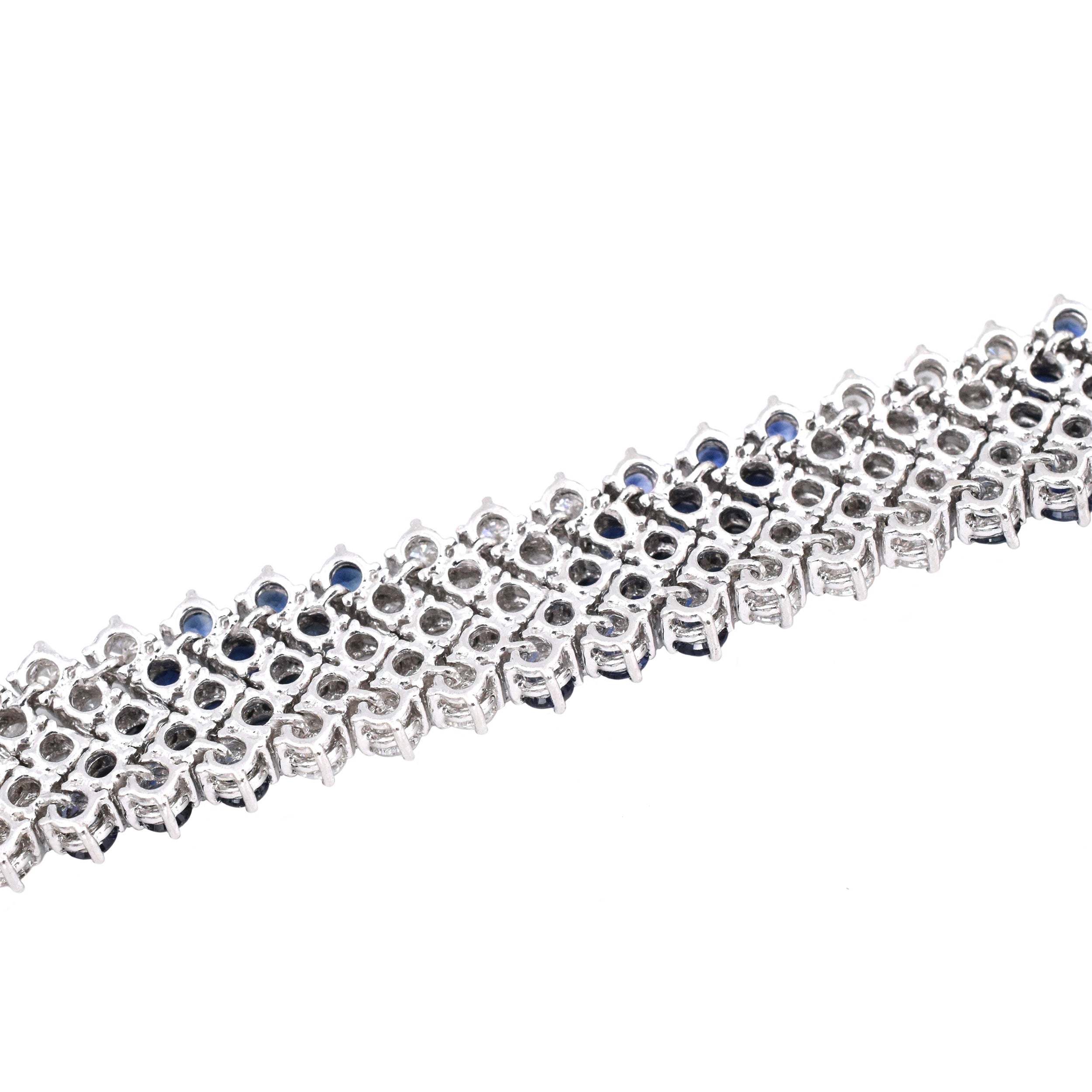 14.96ct Sapphire & 8.80ct Diamond Bracelet in Platinum