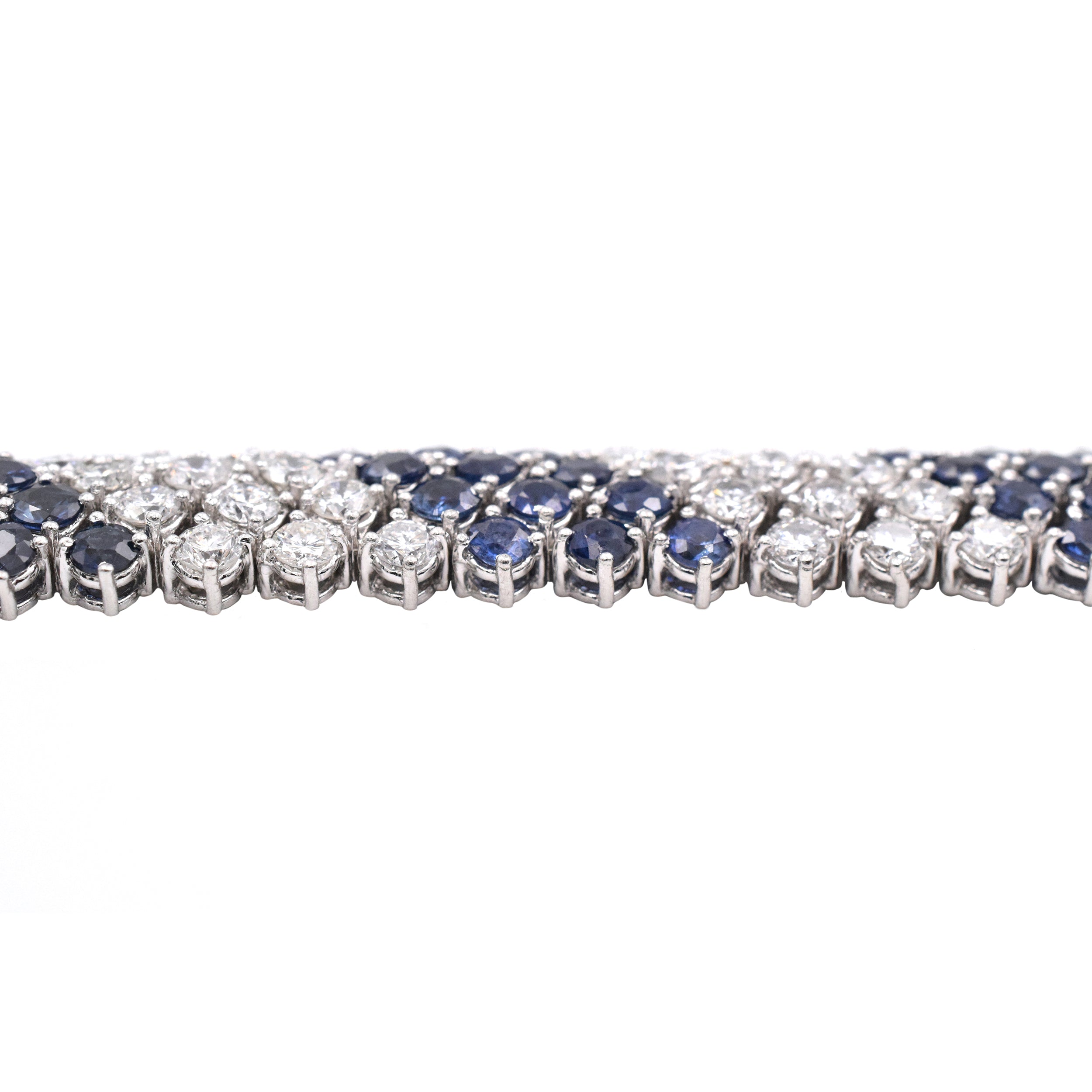 14.96ct Sapphire & 8.80ct Diamond Bracelet in Platinum