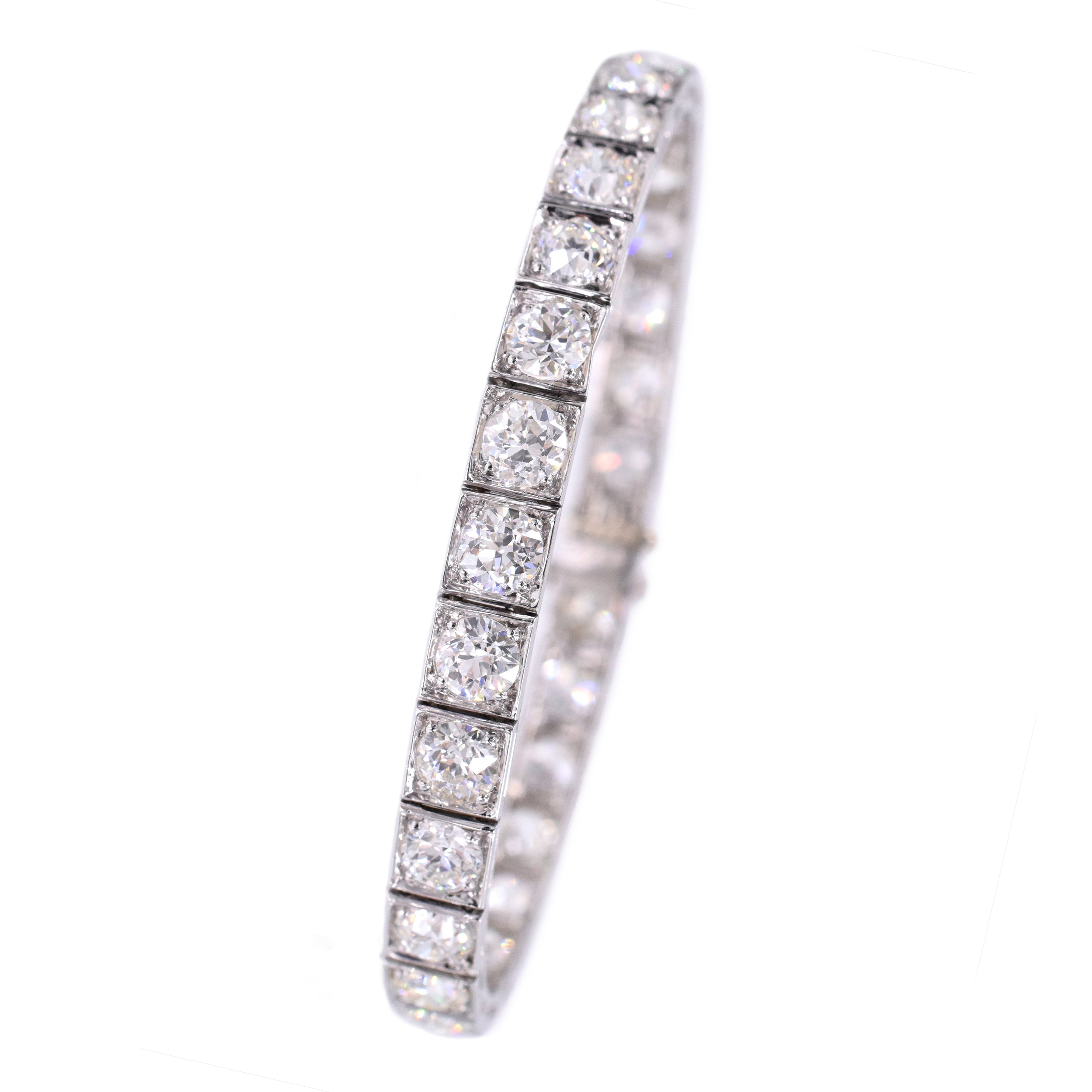 RUSER 17ct Diamond Tennis Bracelet In Platinum