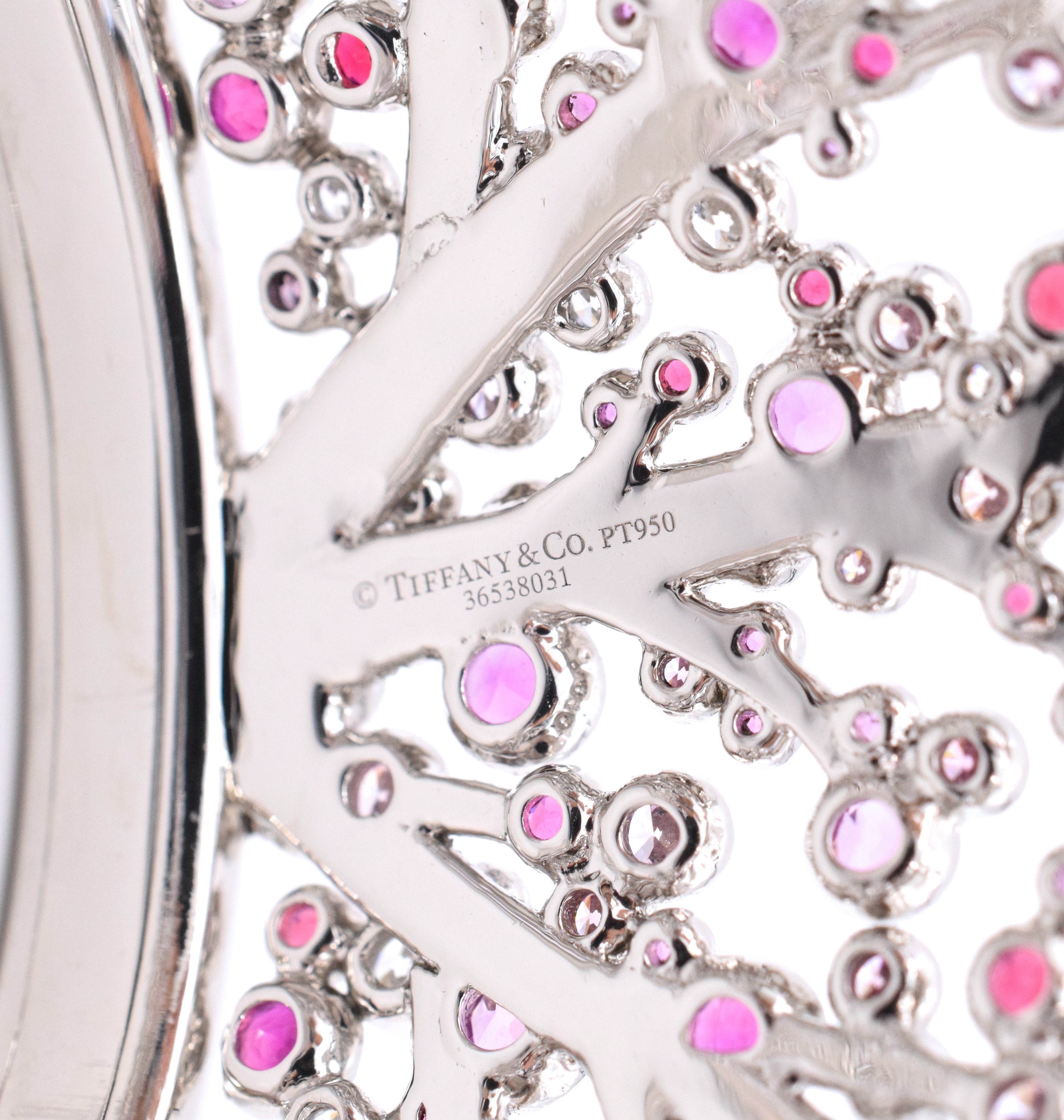Tiffany & Co Pink & White Diamonds & Pink Sapphires Bracelet & Earrings Set