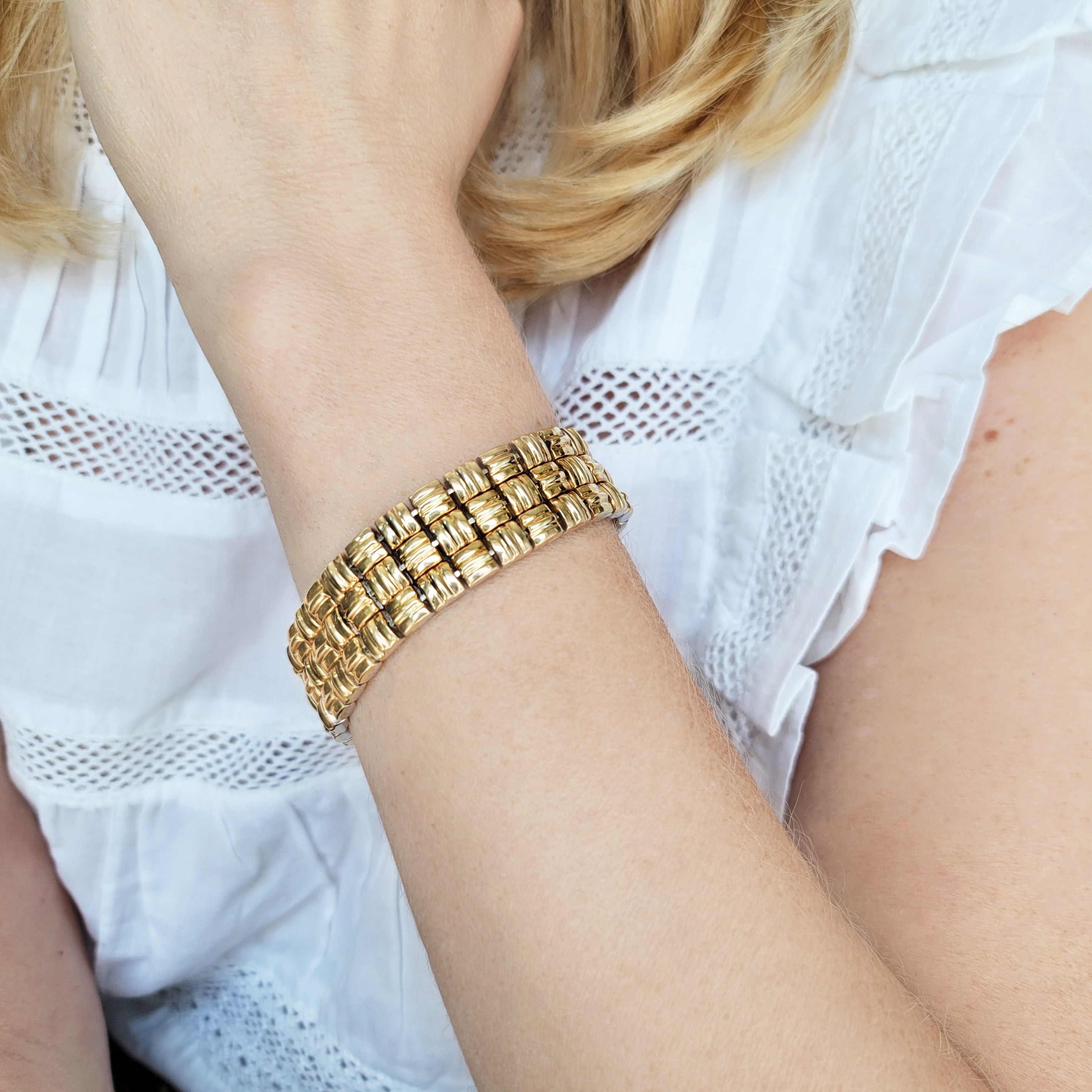 Reversible Bracelet in 14k Two-Tone Gold