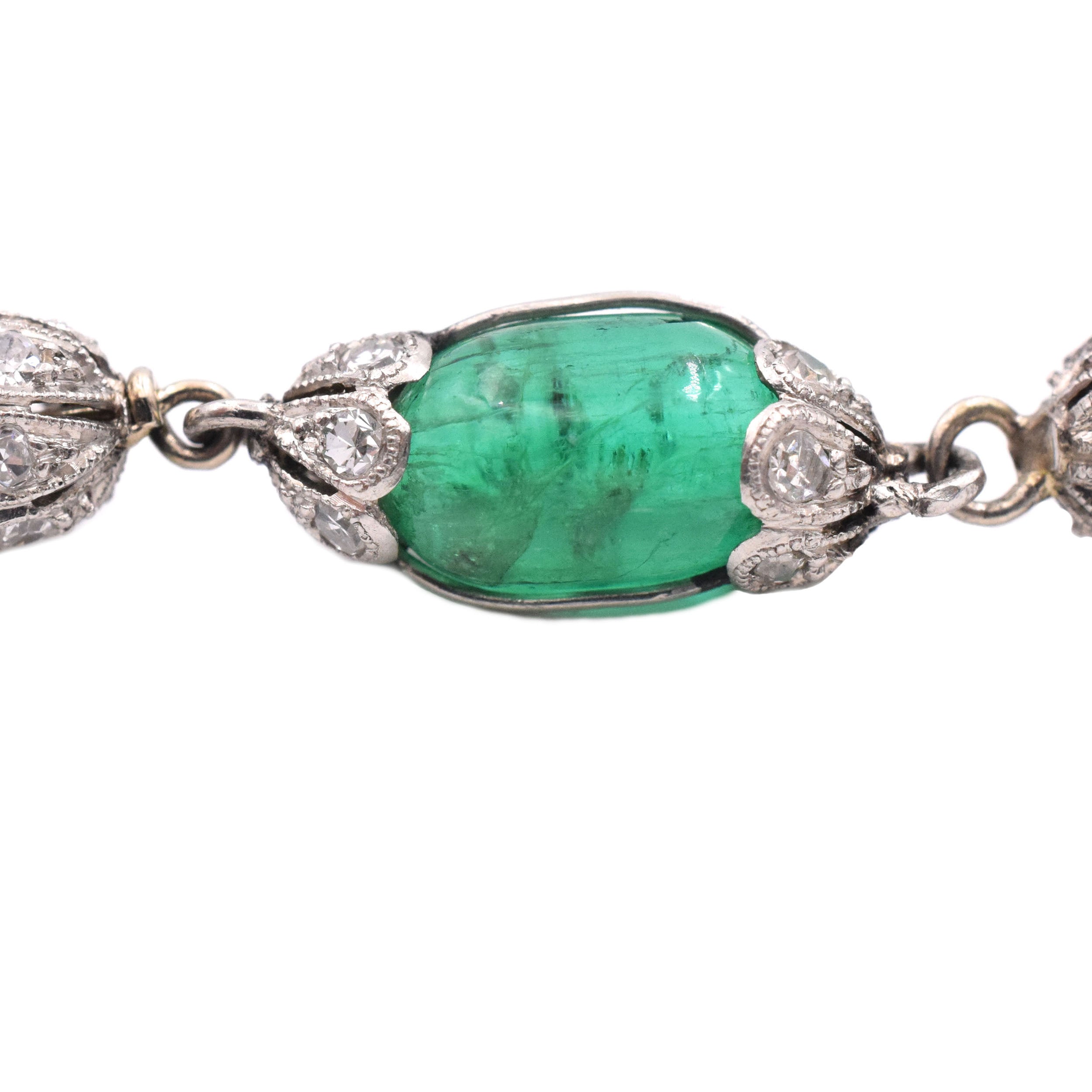 1915's Antique Emerald & Diamond Bracelet