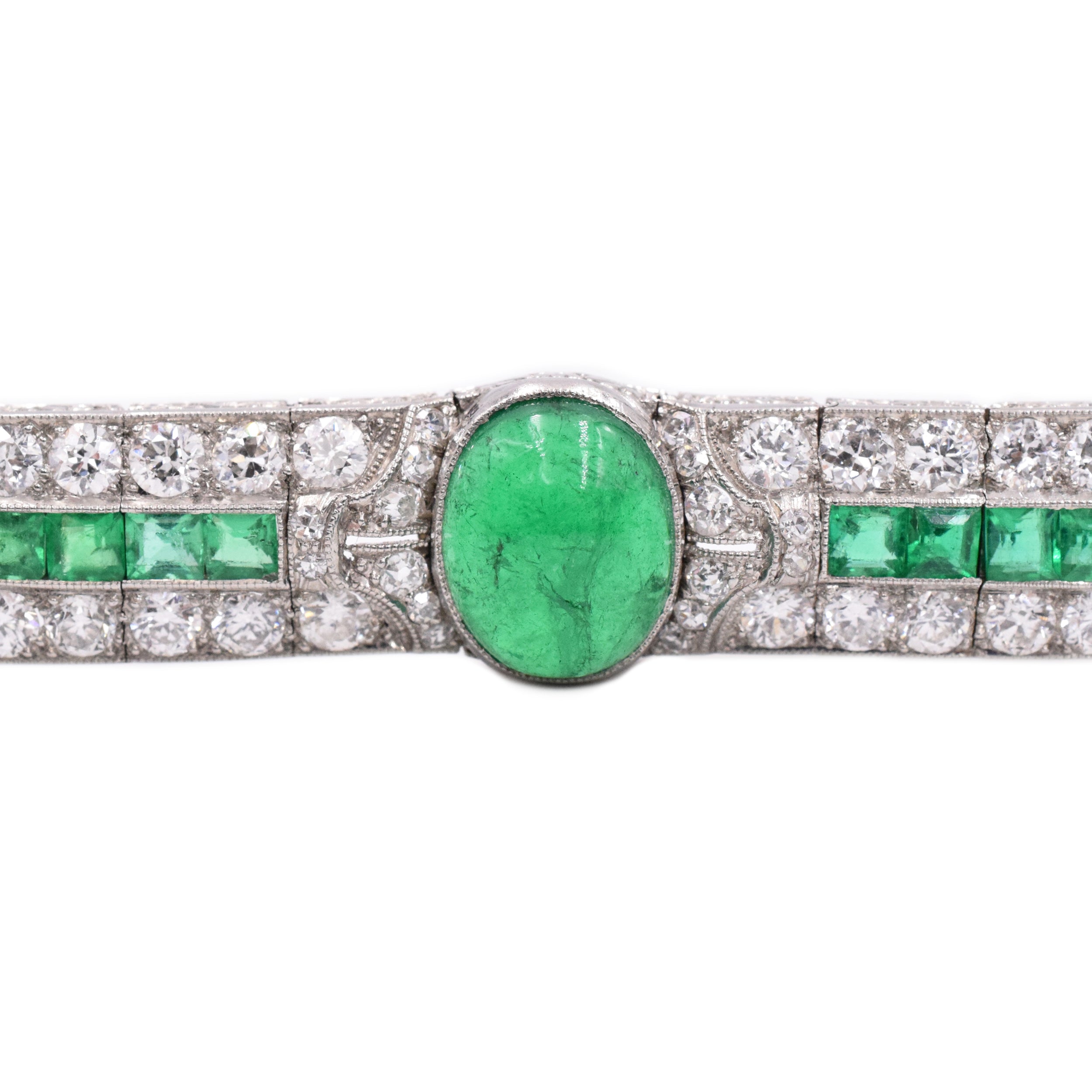 1920's 22ct Emerald & 8ct Diamond Bracelet in Platinum