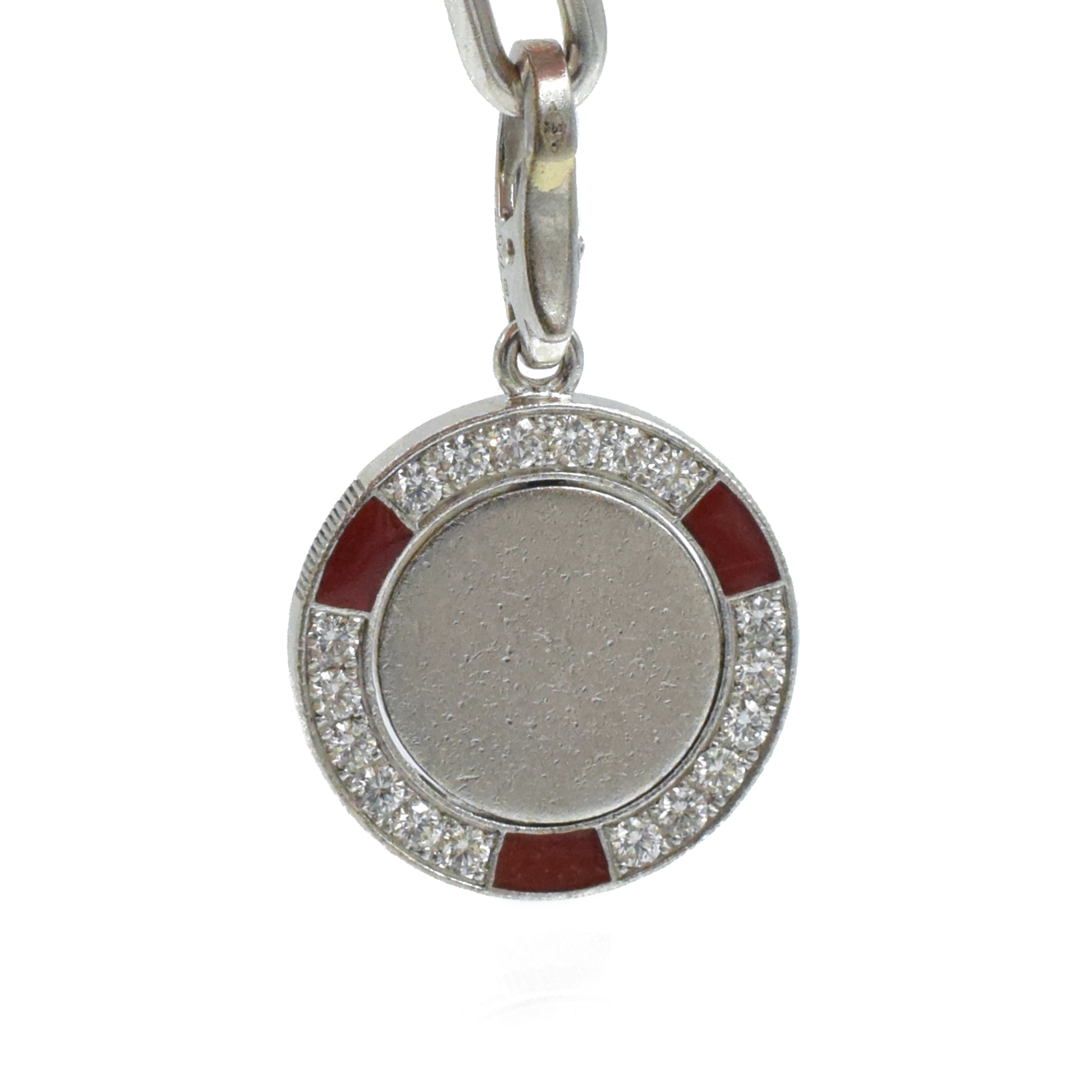 Ace of Hearts & Betting Chip Charm on Santos de Cartier Bracelet