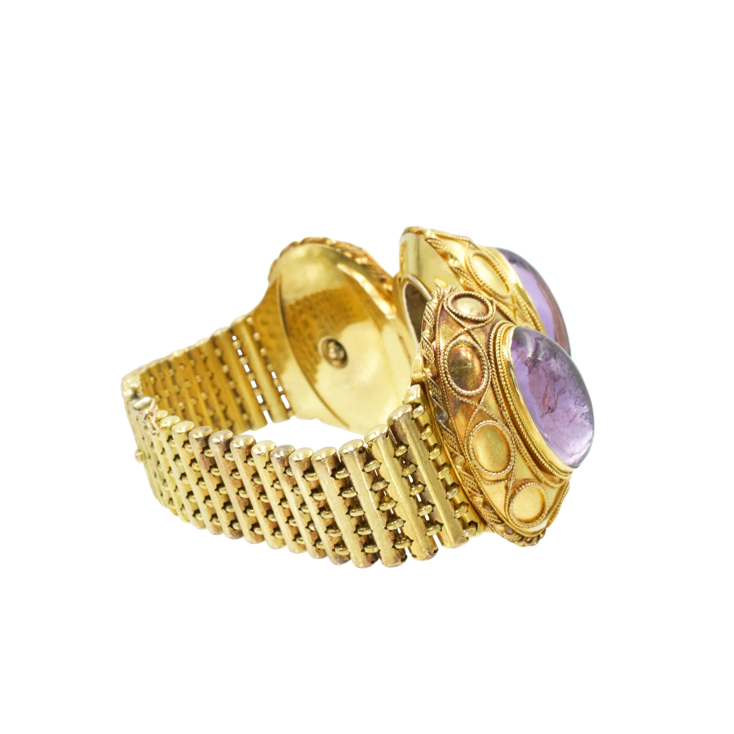 40ct Amethyst Bracelet in 14k Yellow Gold