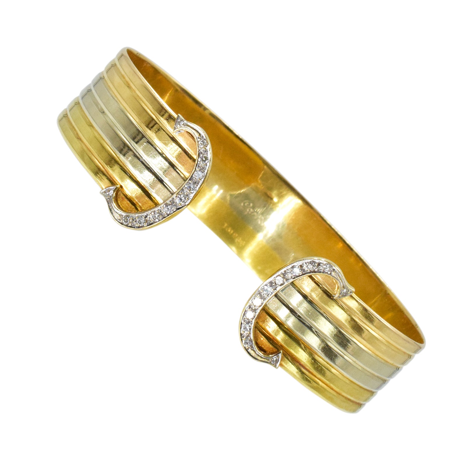 Vintage C de Cartier Diamond Cuff Bracelet