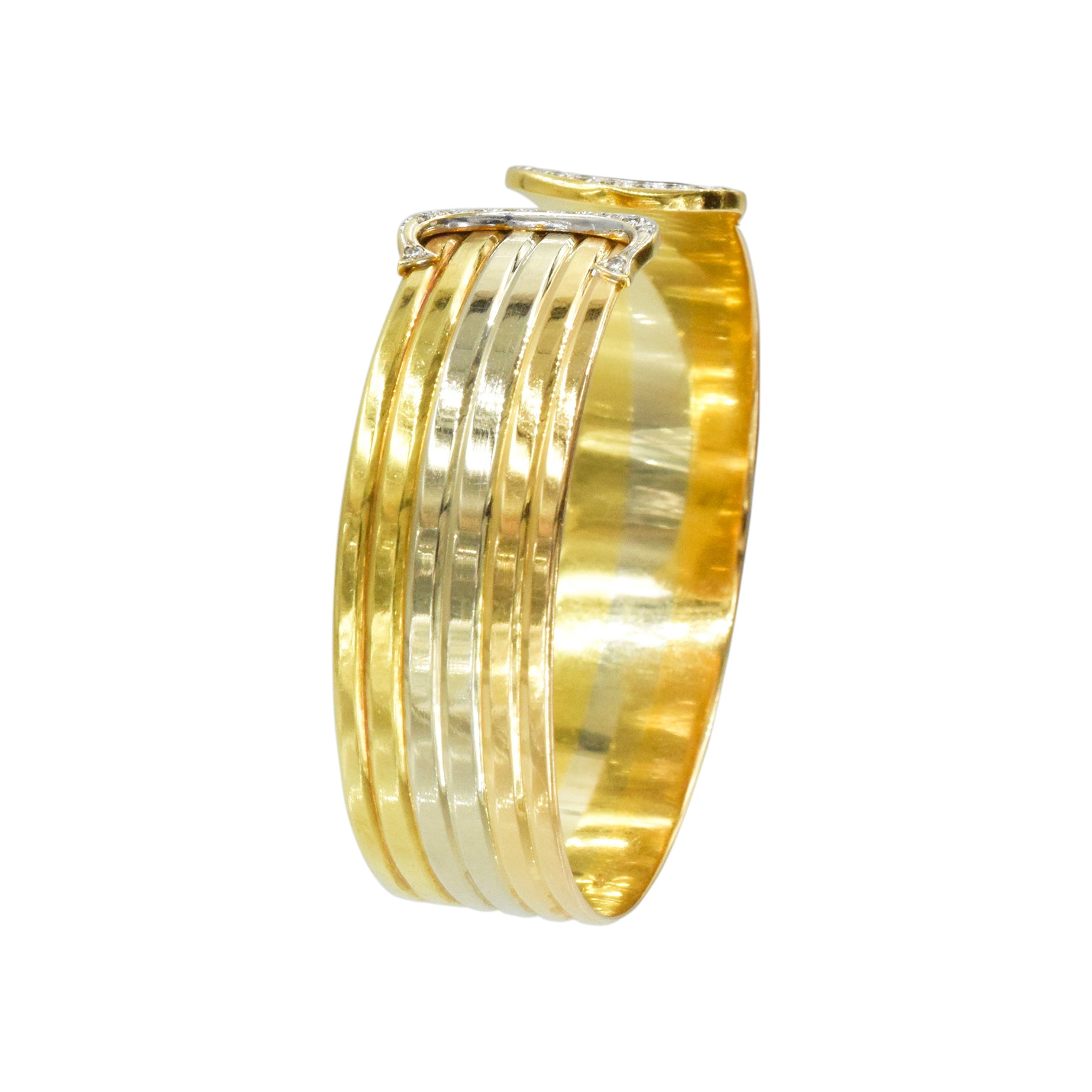 Vintage C de Cartier Diamond Cuff Bracelet