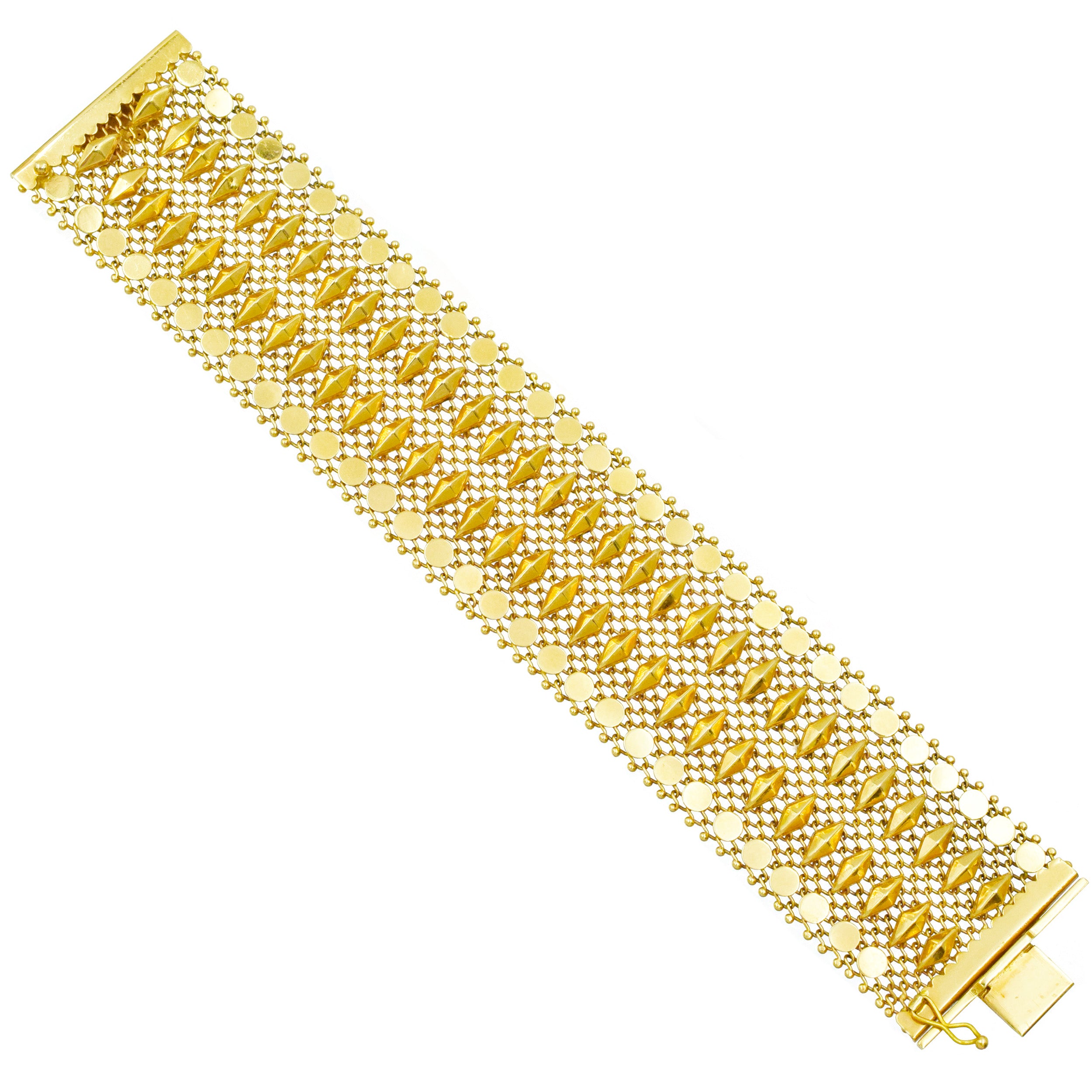 1945's Wide Gold Mesh Bracelet