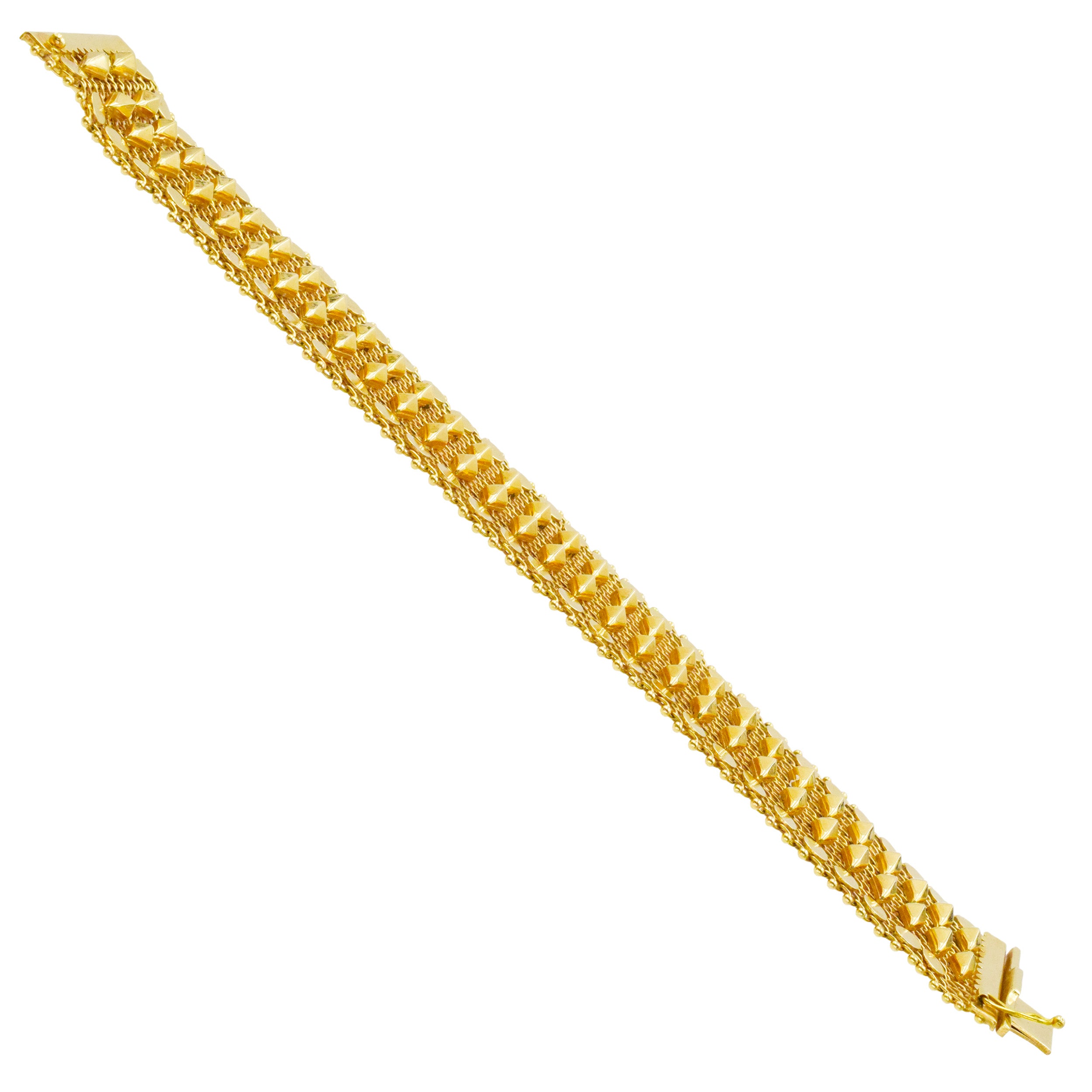 1945's Wide Gold Mesh Bracelet