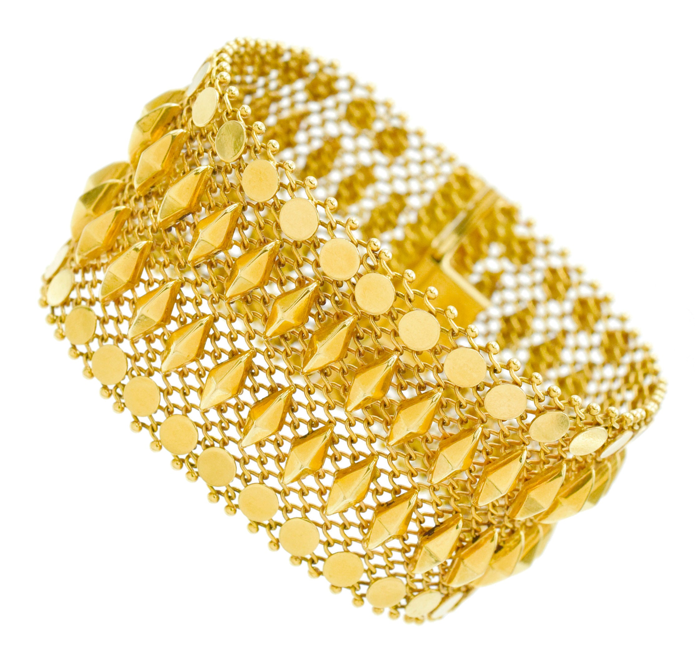 1945's Wide Gold Mesh Bracelet