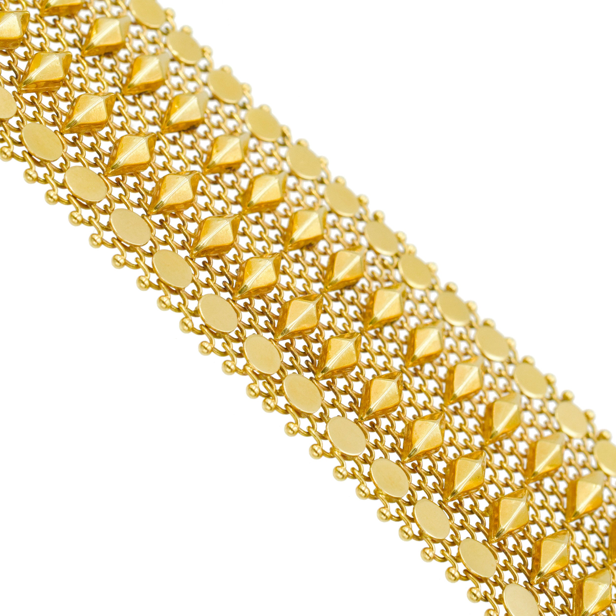 1945's Wide Gold Mesh Bracelet