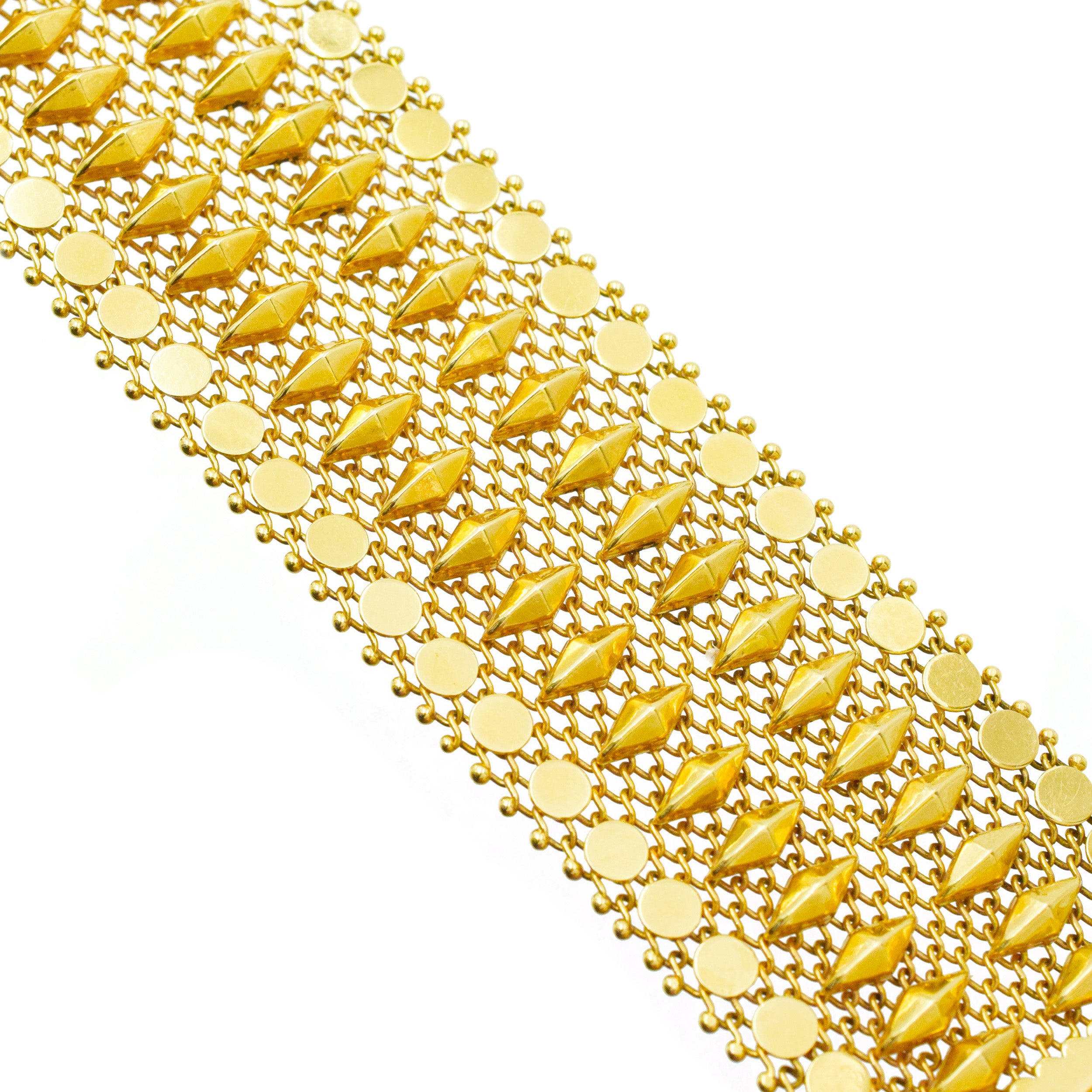 1945's Wide Gold Mesh Bracelet