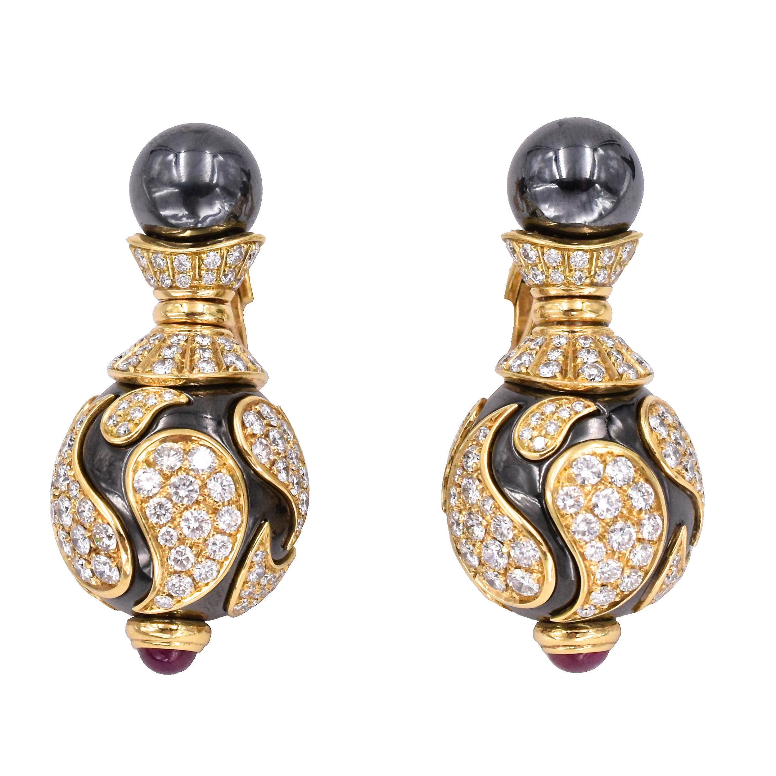 Chopard "Casmir" Diamond & Ruby Earrings