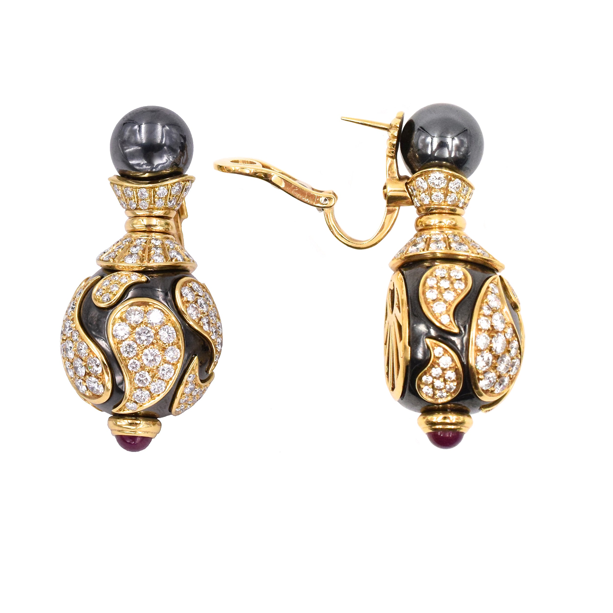 Chopard "Casmir" Diamond & Ruby Earrings