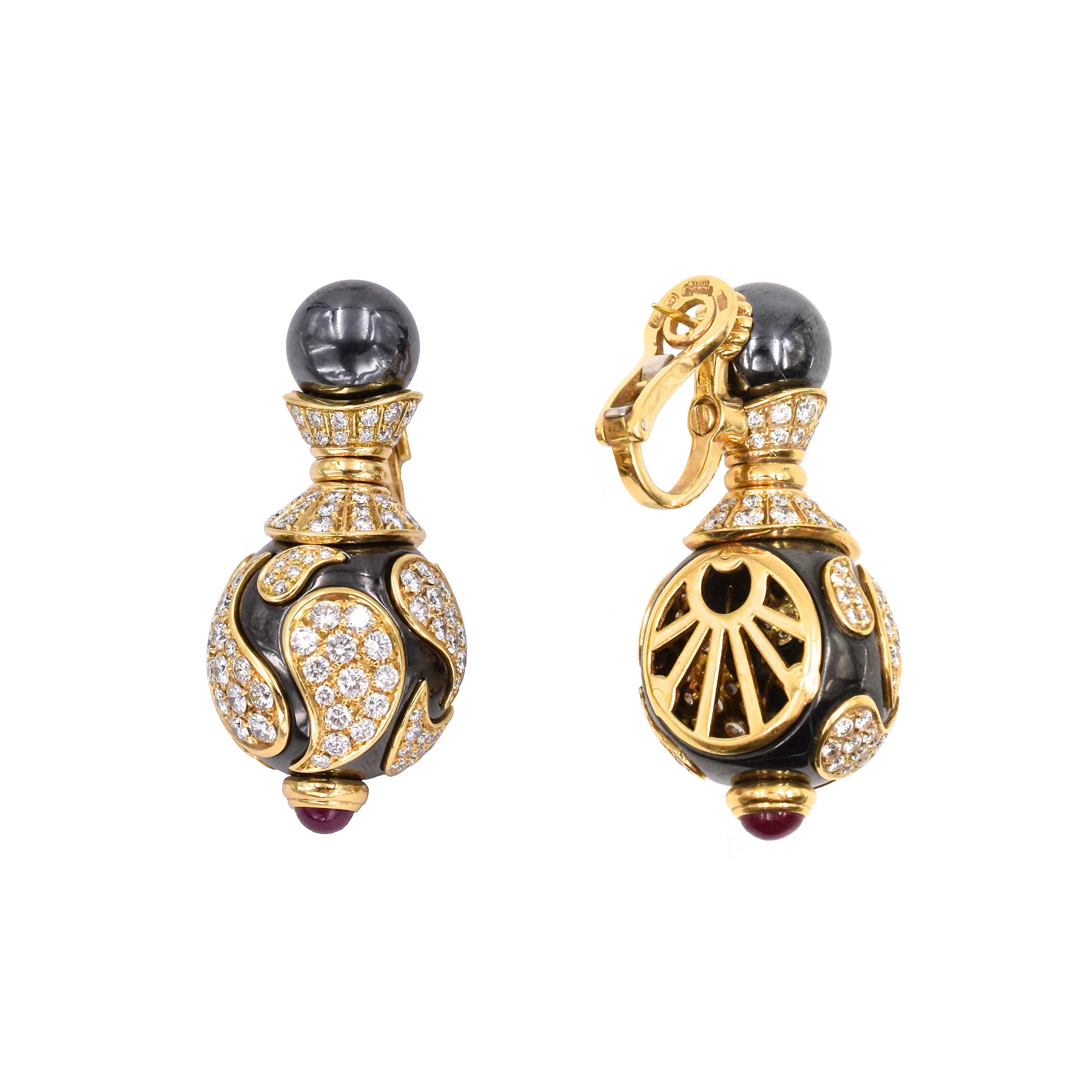 Chopard "Casmir" Diamond & Ruby Earrings