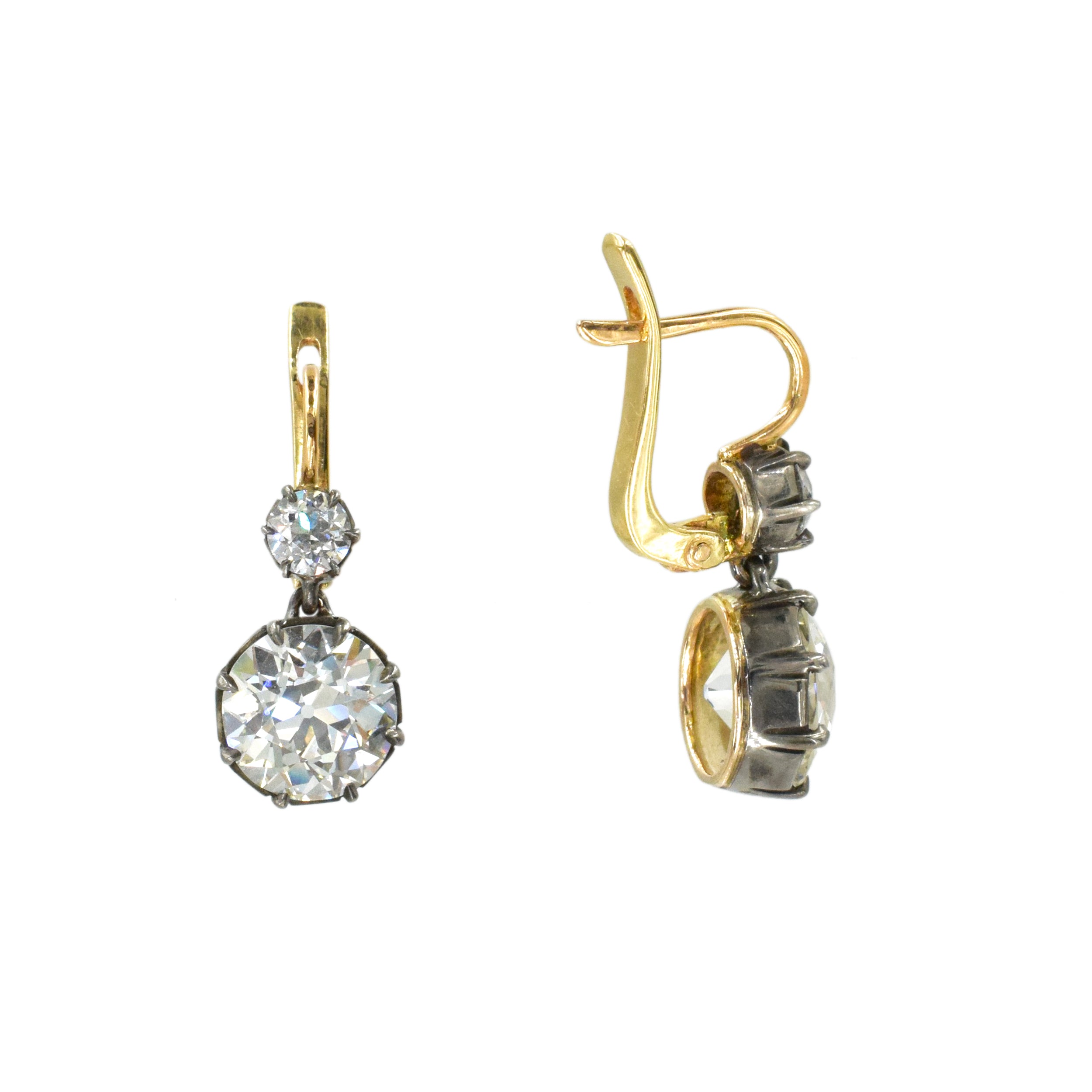 Exquisite 6.76ct Diamond Drop Earrings