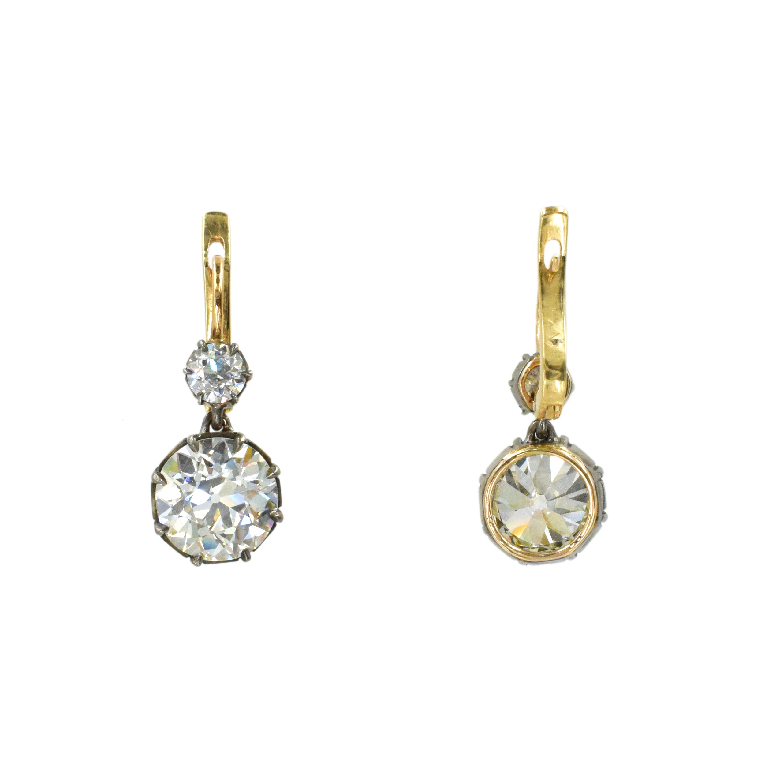 Exquisite 6.76ct Diamond Drop Earrings