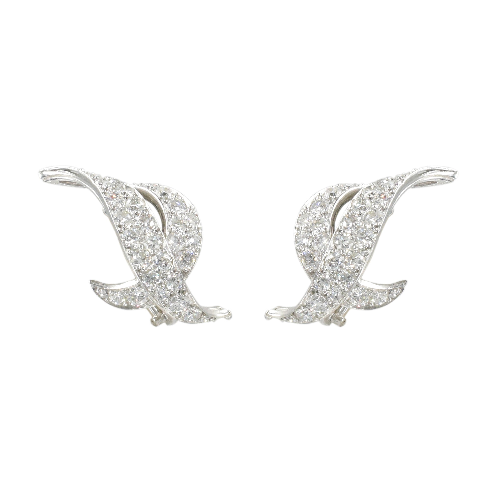 1990's Harry Winston 4.00ct Diamond Earrings