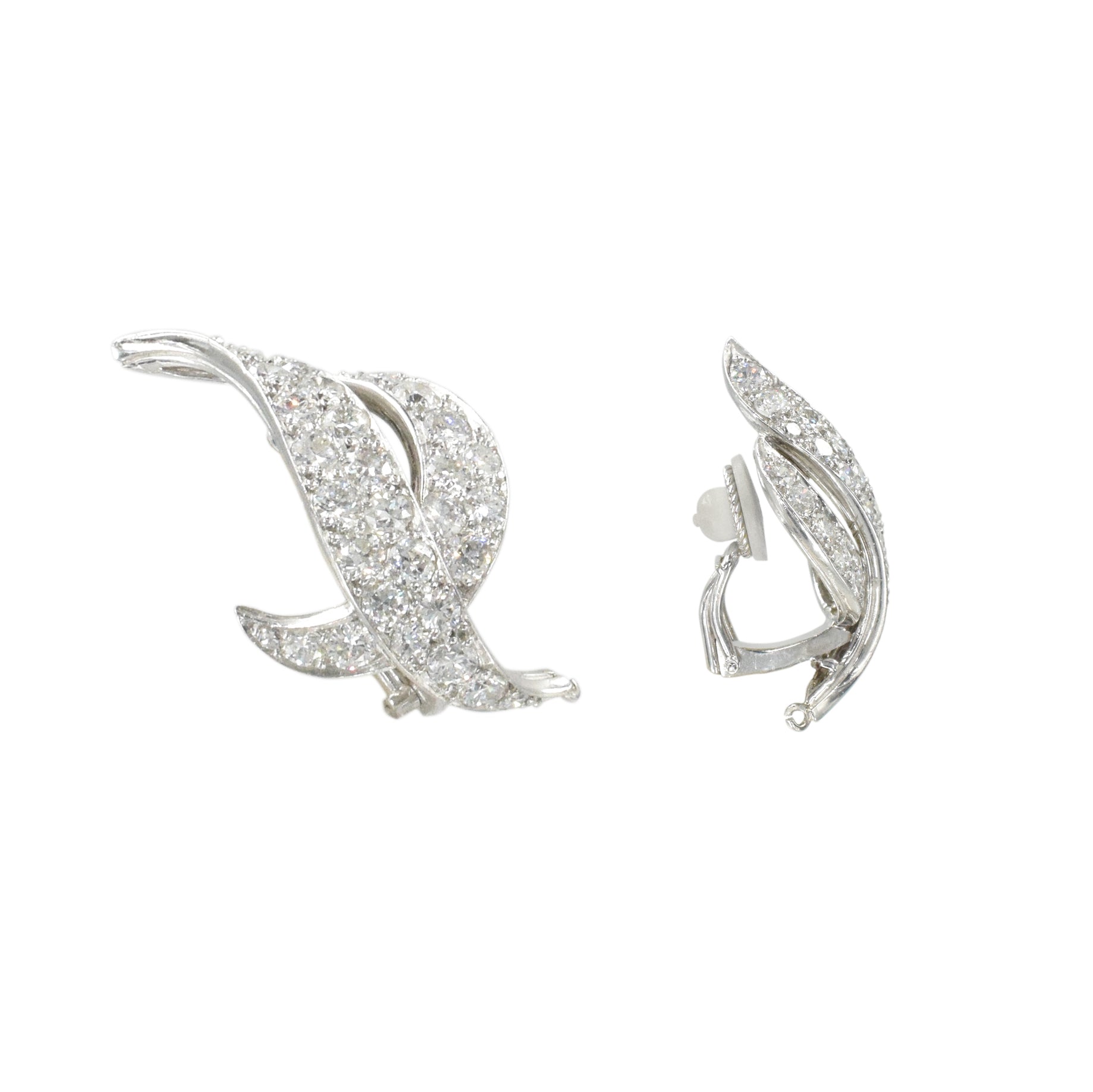 1990's Harry Winston 4.00ct Diamond Earrings