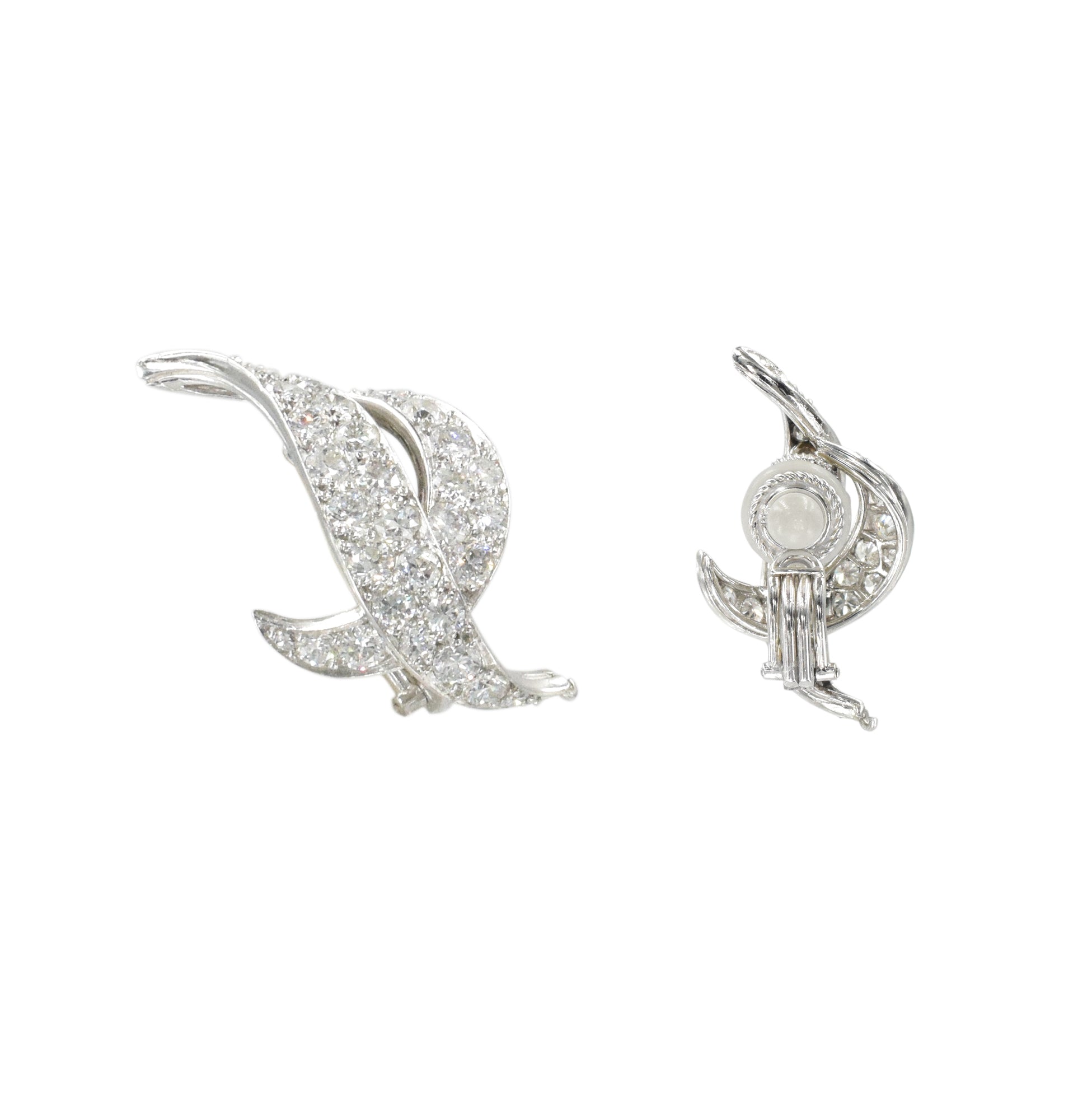 1990's Harry Winston 4.00ct Diamond Earrings