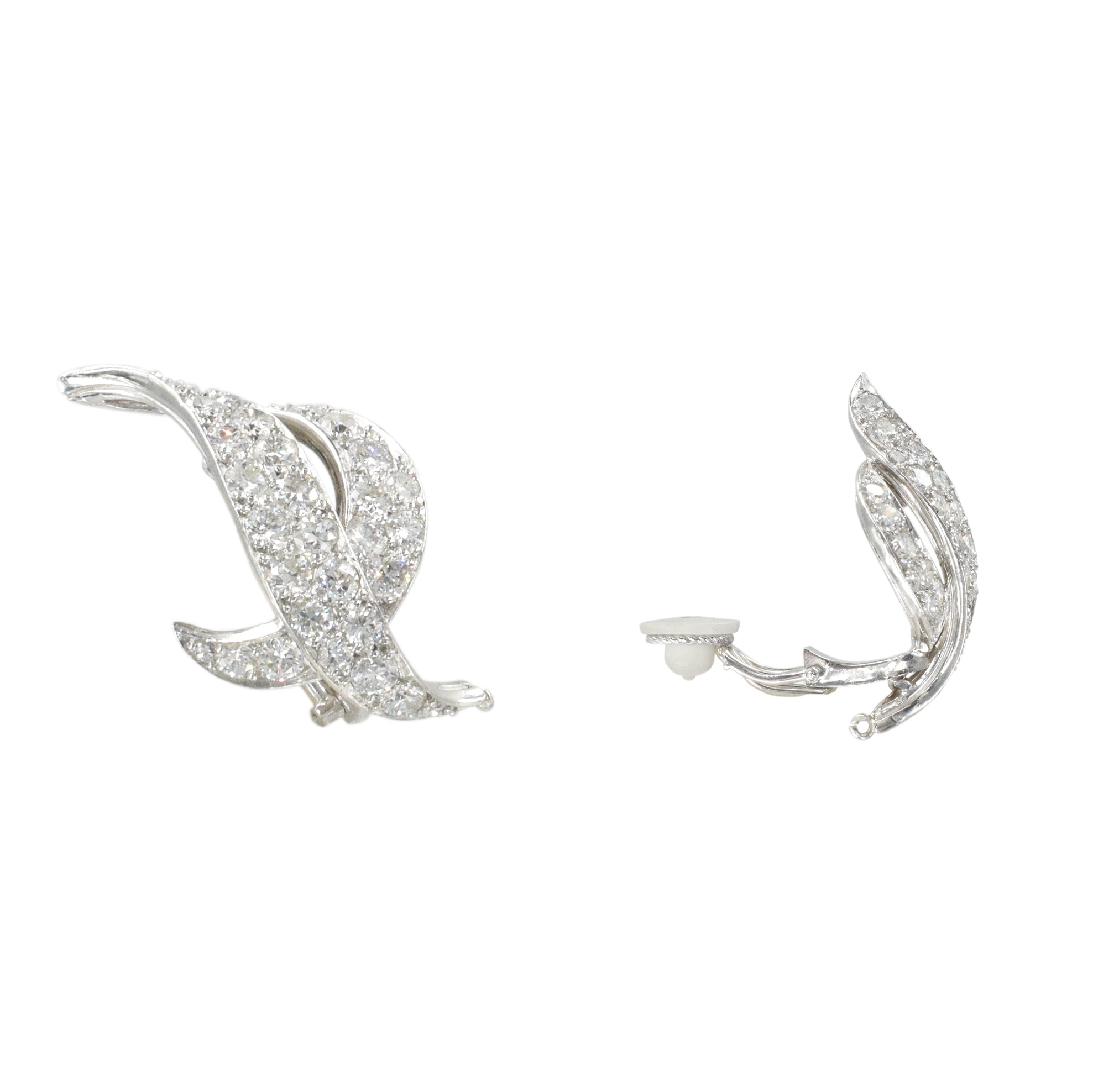 1990's Harry Winston 4.00ct Diamond Earrings