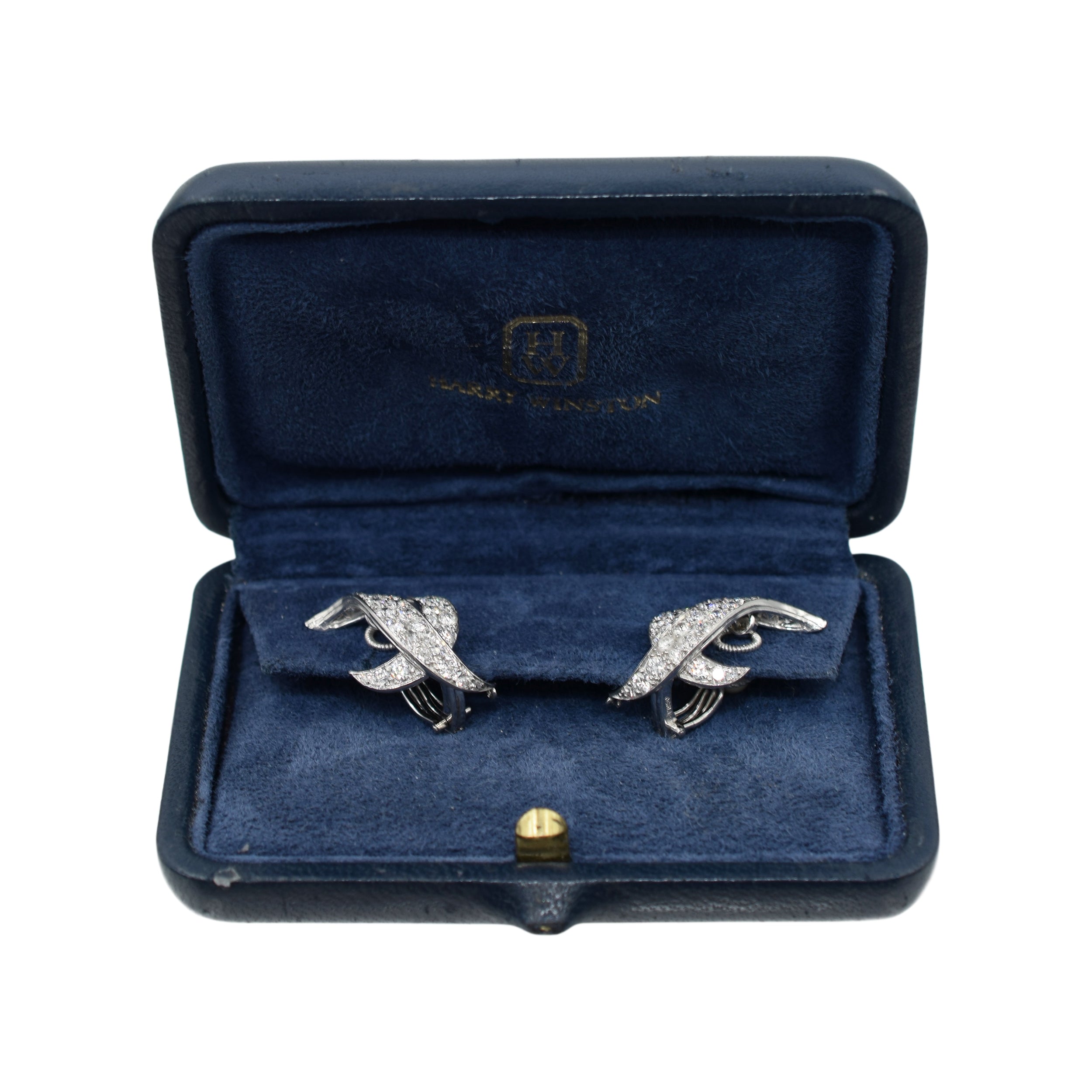 1990's Harry Winston 4.00ct Diamond Earrings