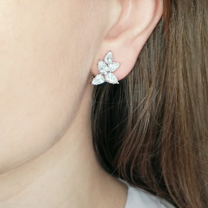 Versatile Diamond Pendant Earrings In Platinum by Harry Winston