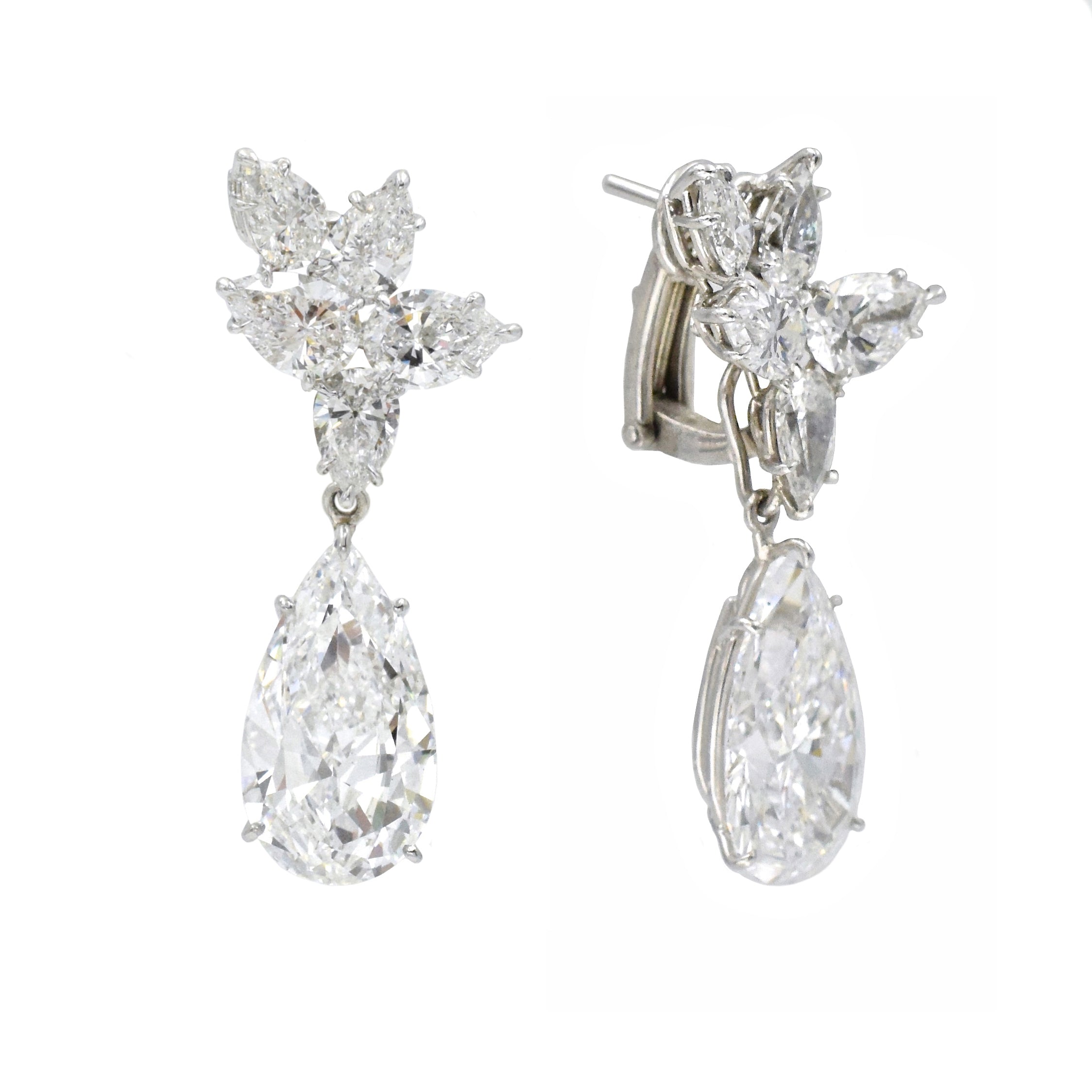 Versatile Diamond Pendant Earrings In Platinum by Harry Winston