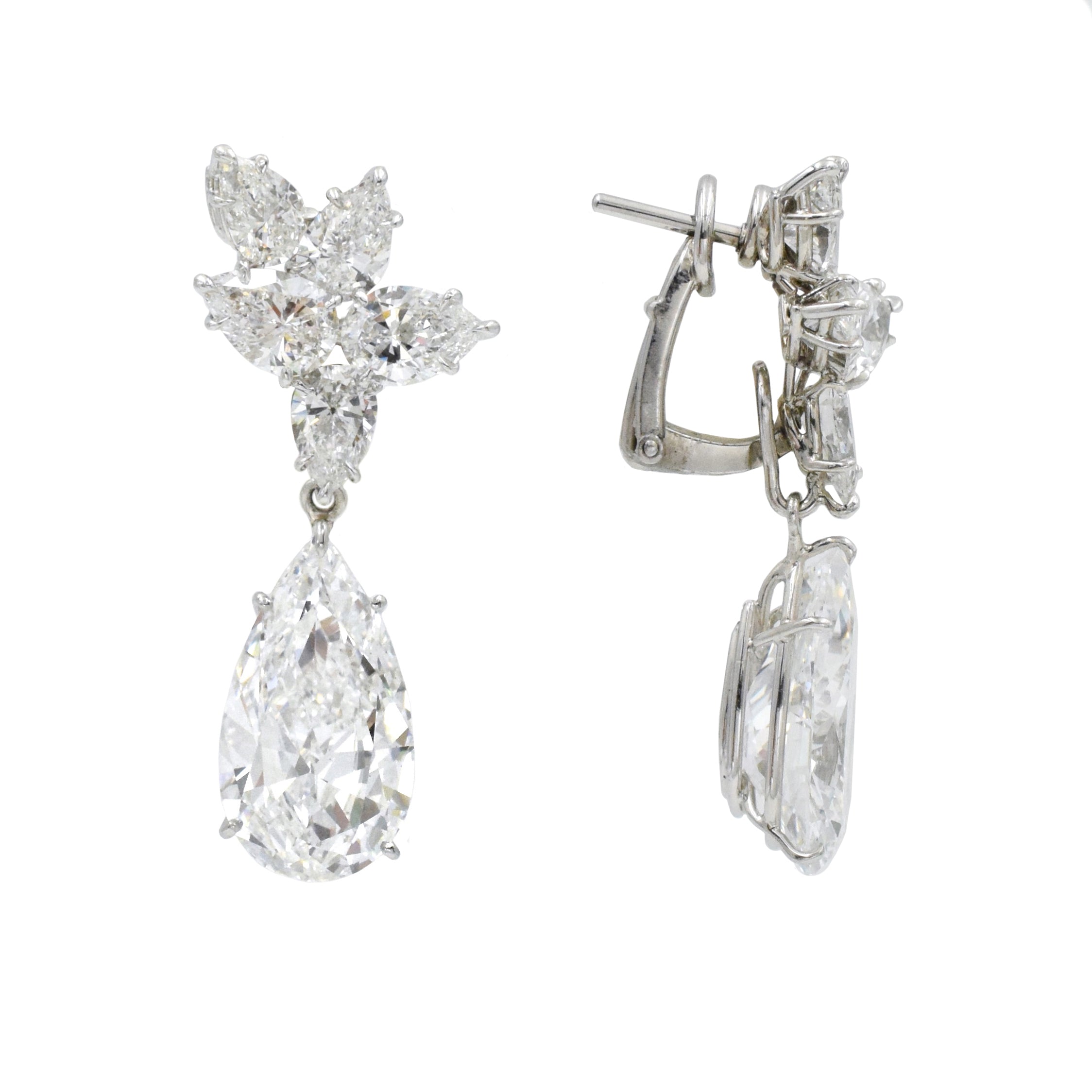 Versatile Diamond Pendant Earrings In Platinum by Harry Winston