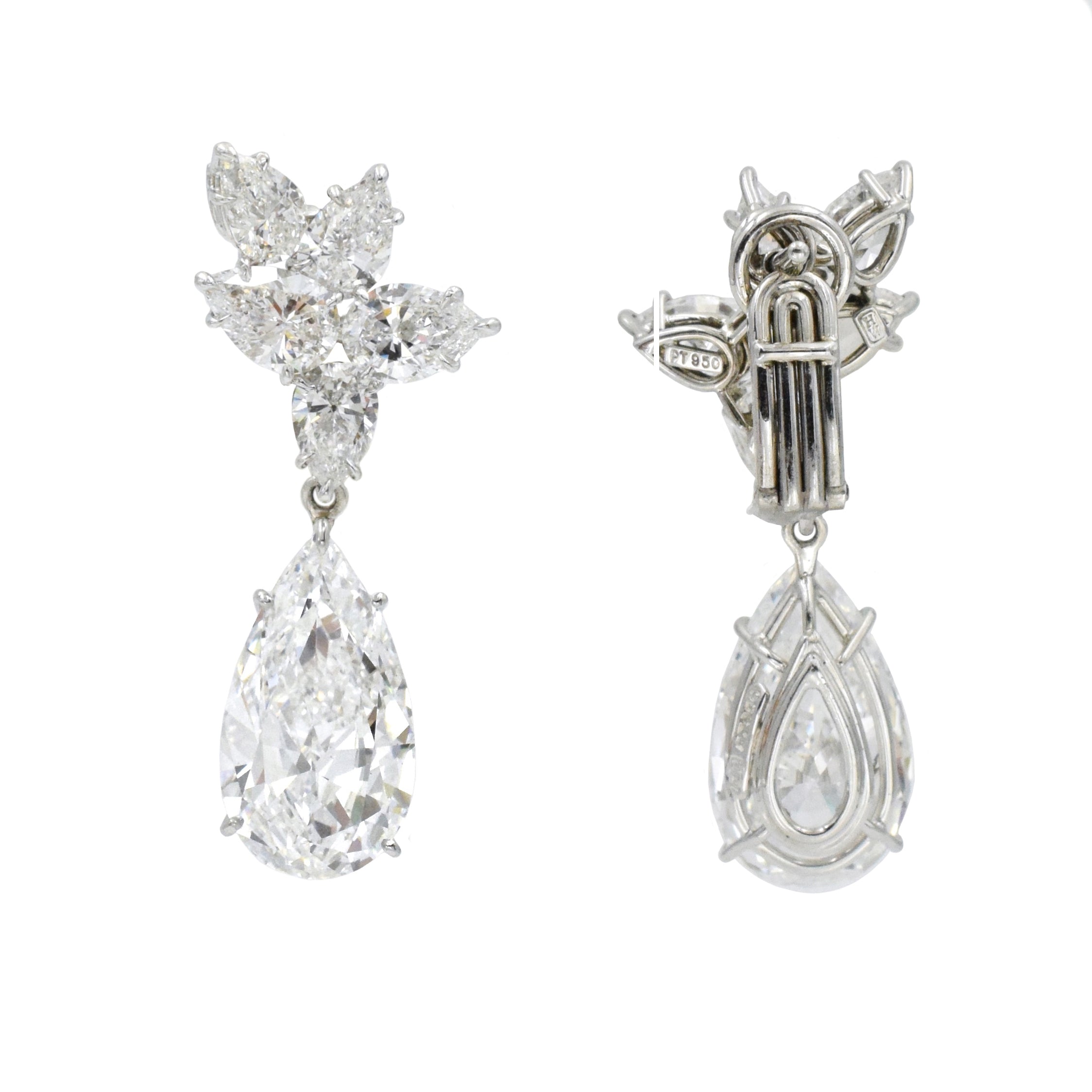 Versatile Diamond Pendant Earrings In Platinum by Harry Winston
