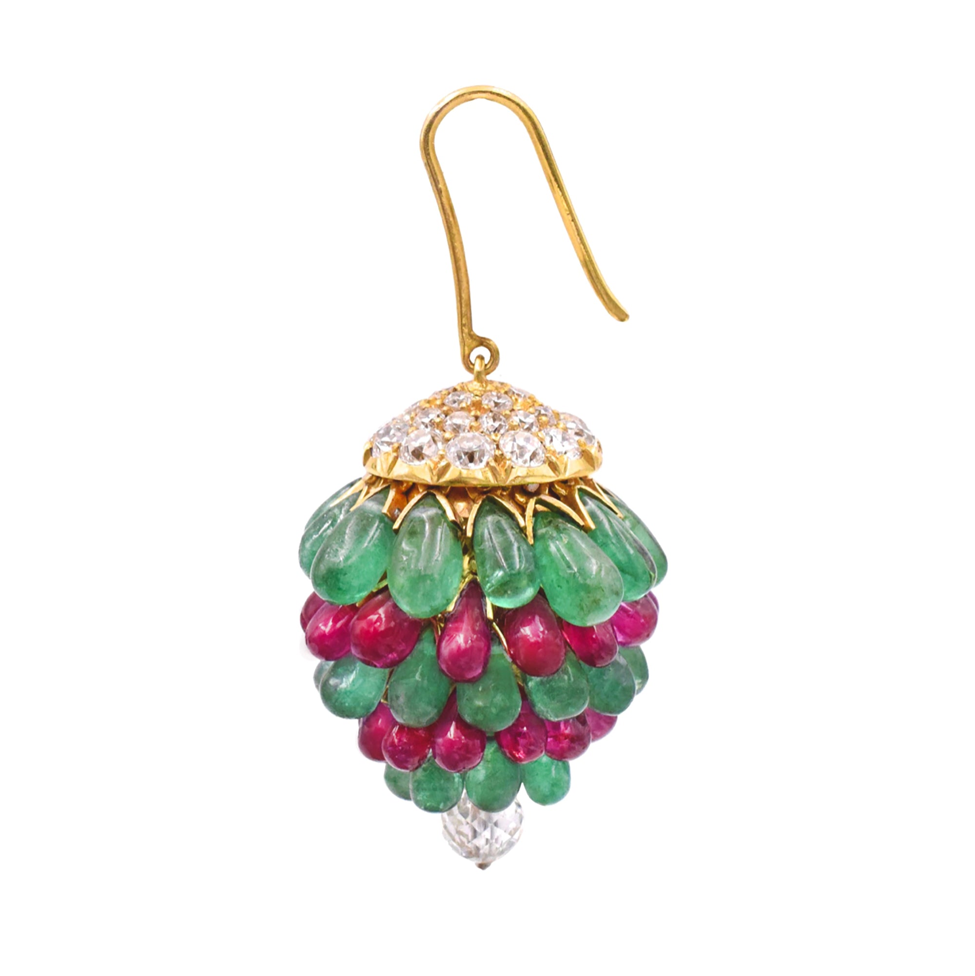 Art Deco Diamond and Gem Drop Earrings