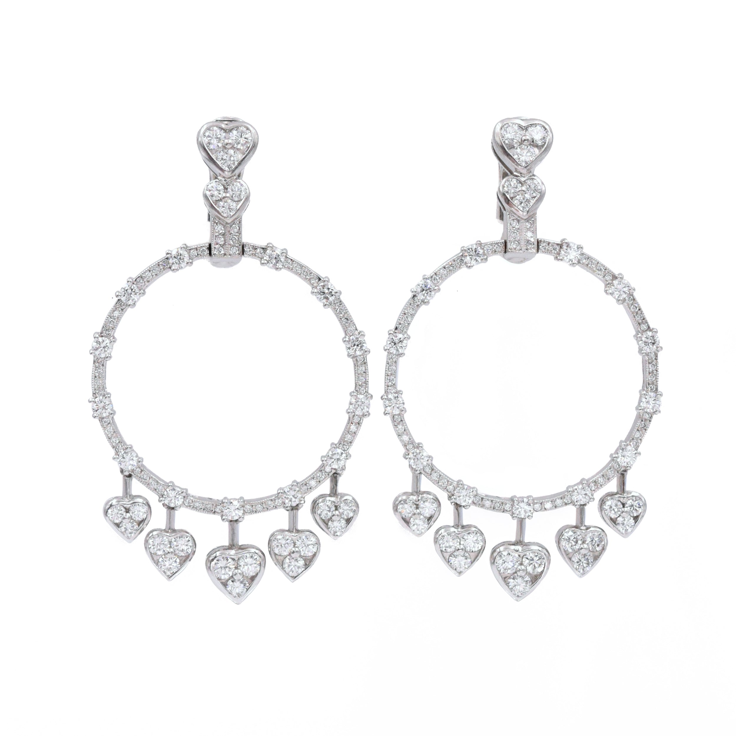 Diamond Heart 'Gyspy' Earrings by Graff