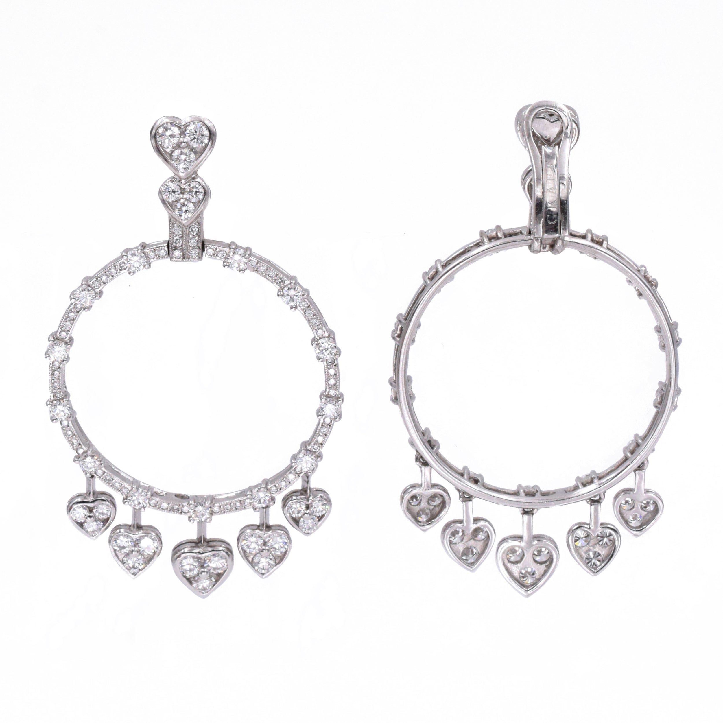 Diamond Heart 'Gyspy' Earrings by Graff