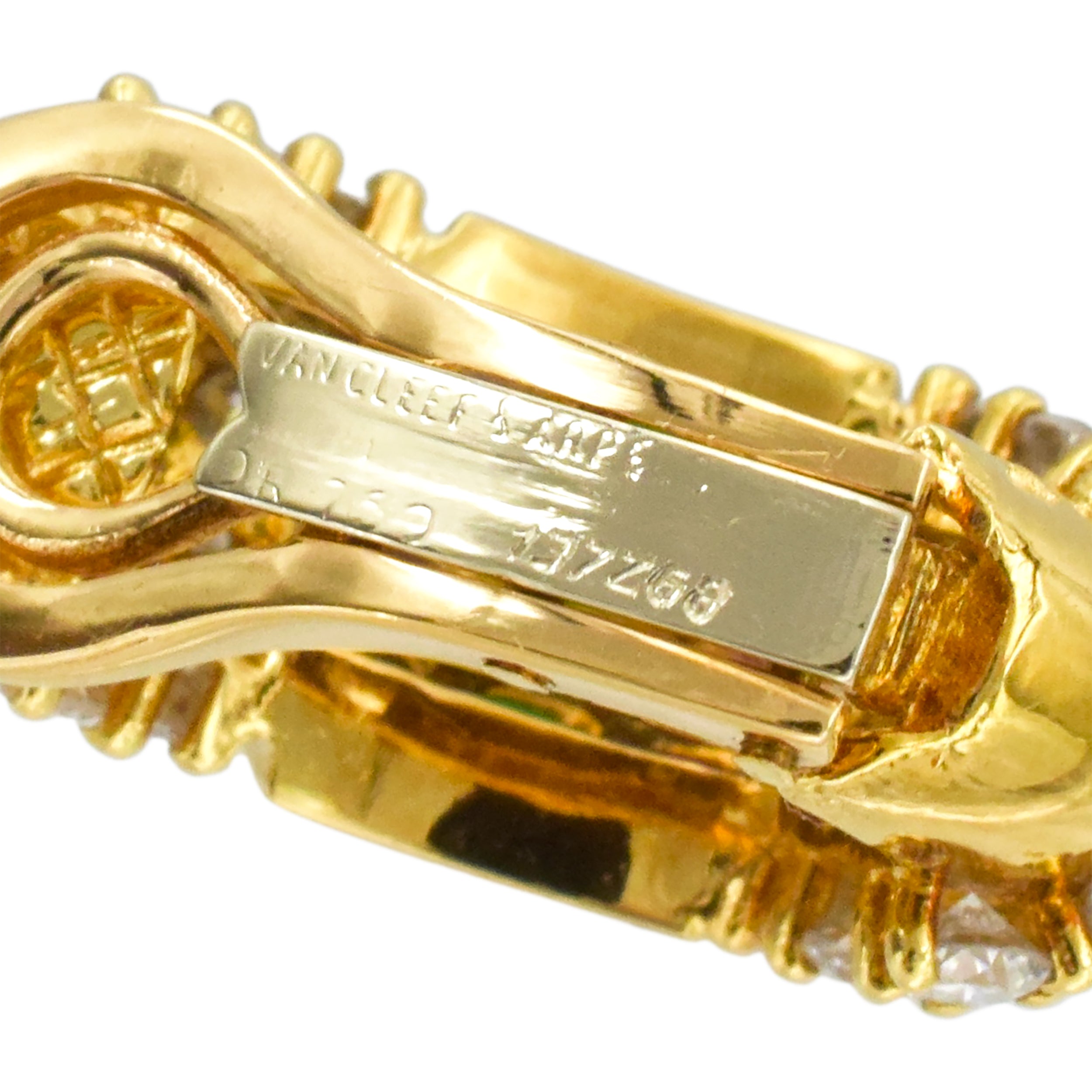 1980's Diamond & Multi Gem Hoop Earrings by Van Cleef & Arpels