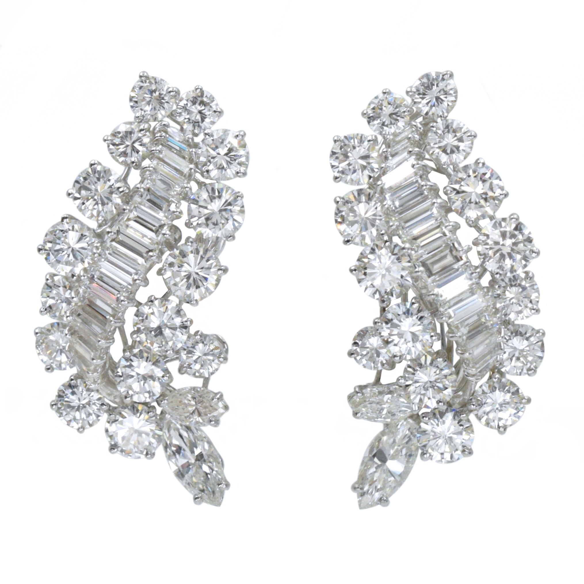 Bulgari 1990's 10.20ct Diamond Earrings In Platinum