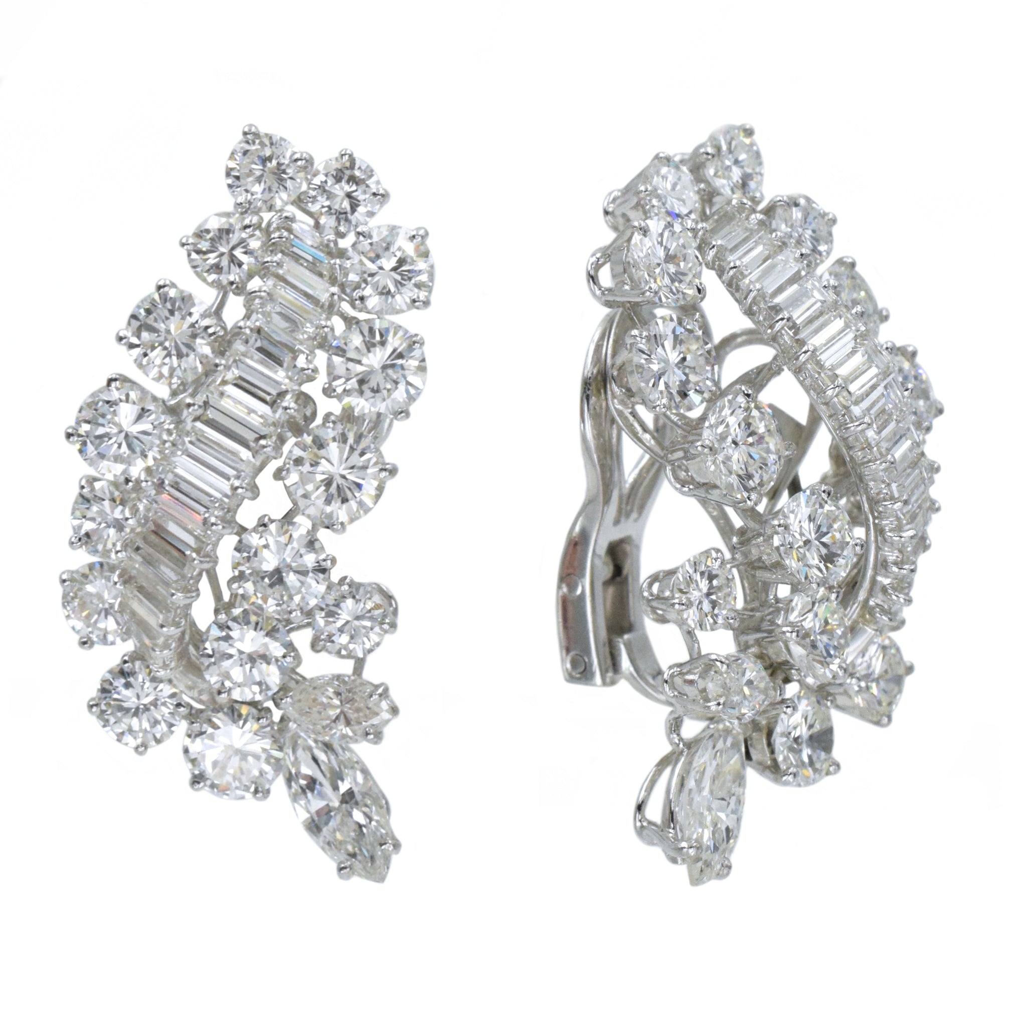 Bulgari 1990's 10.20ct Diamond Earrings In Platinum