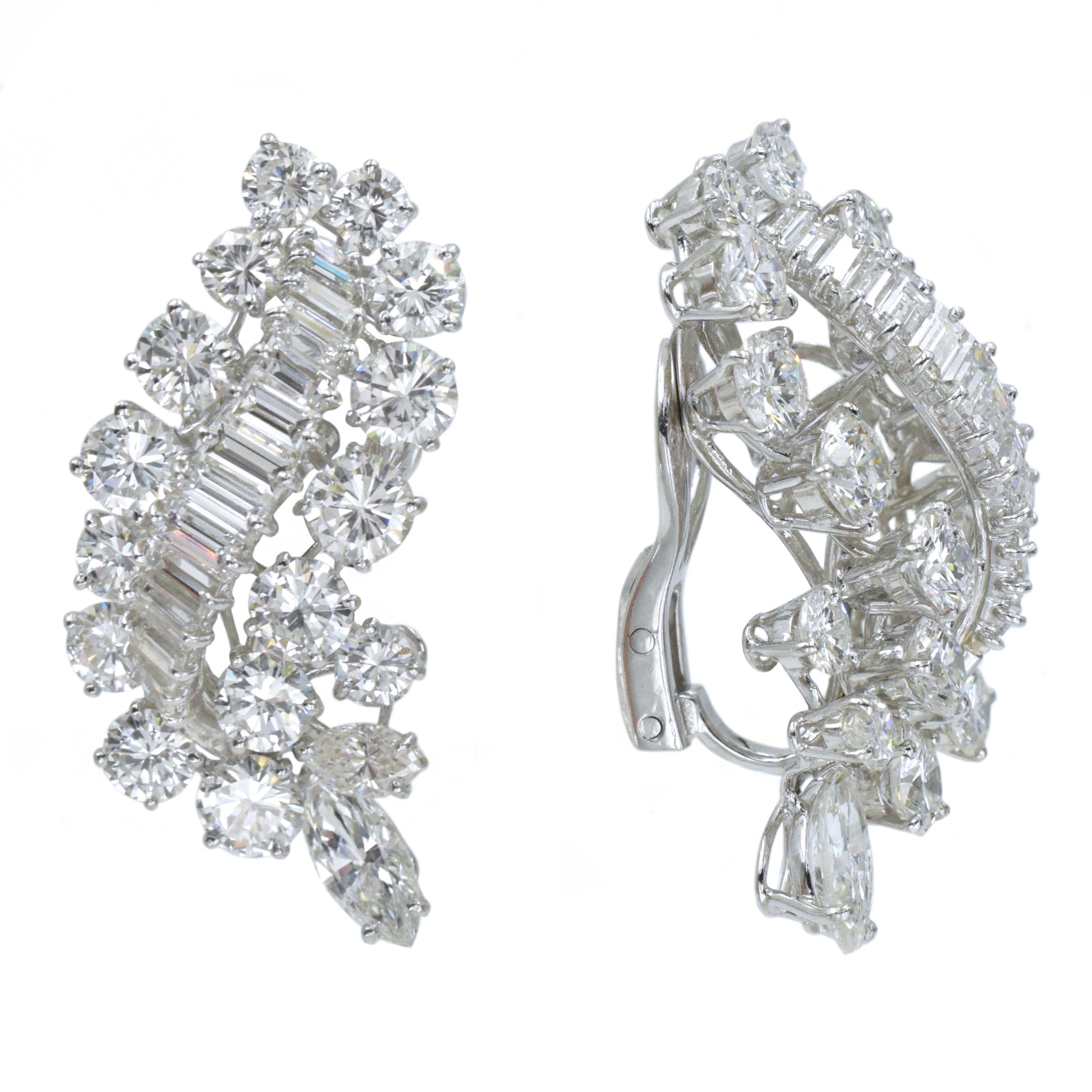 Bulgari 1990's 10.20ct Diamond Earrings In Platinum