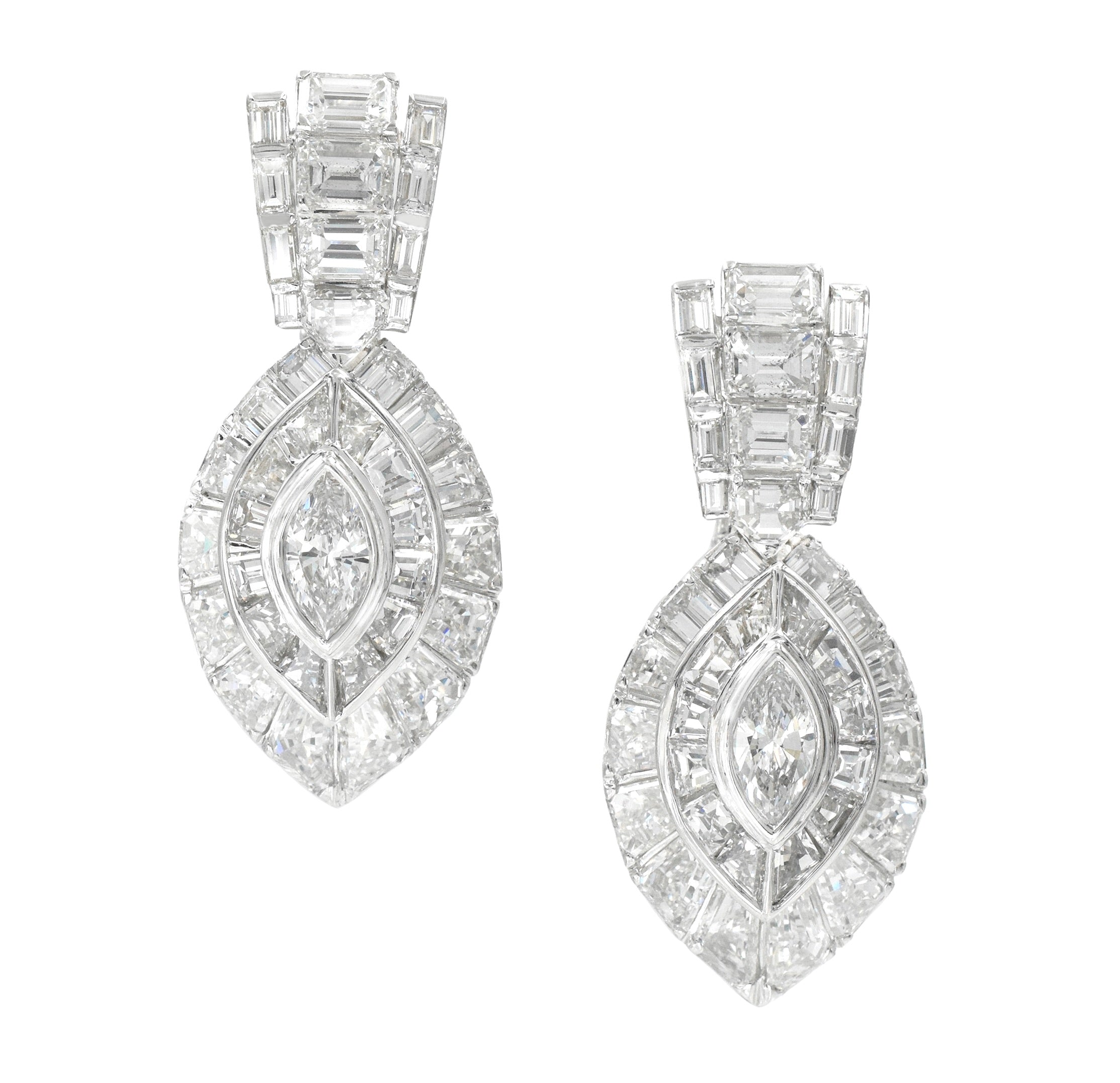 20ct Diamond Dangle Earrings by David Morris