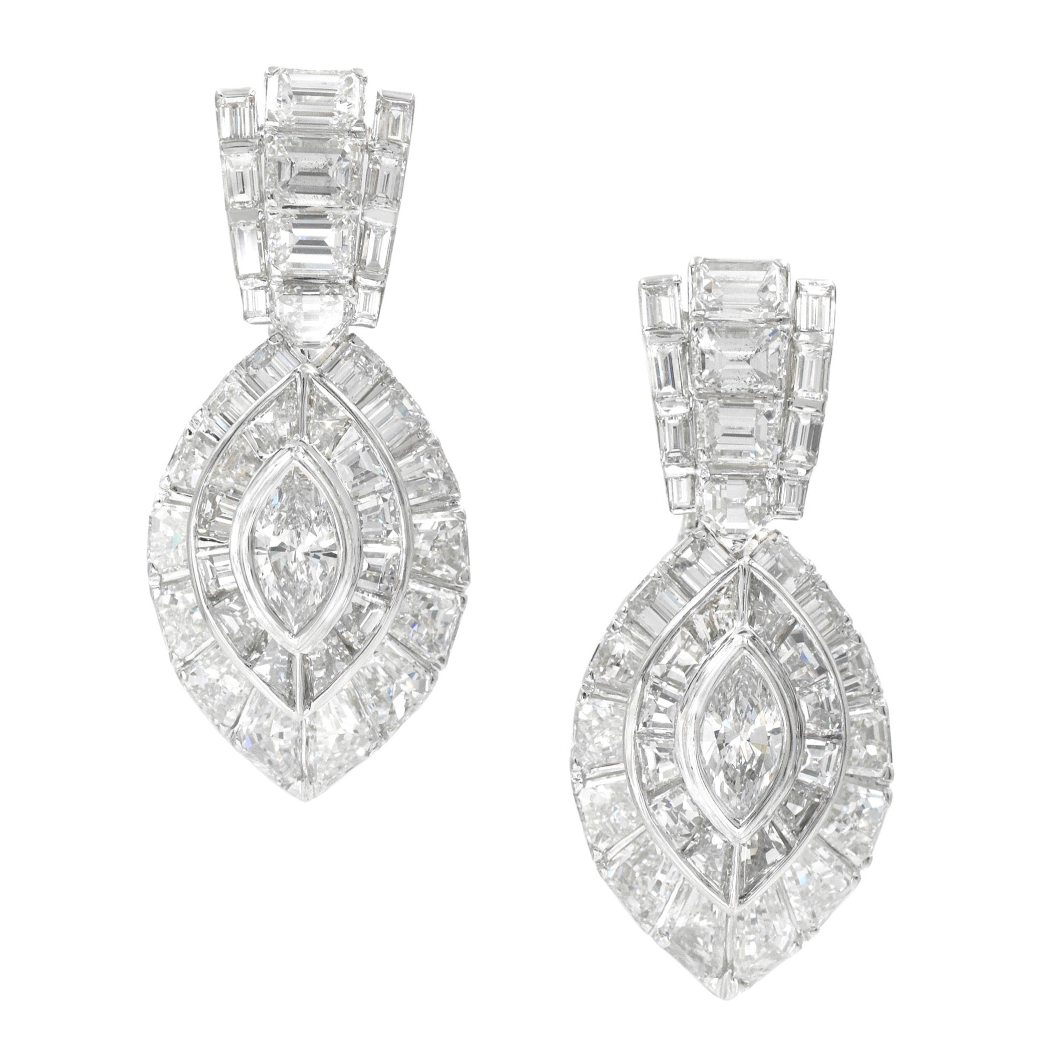 20ct Diamond Dangle Earrings by David Morris