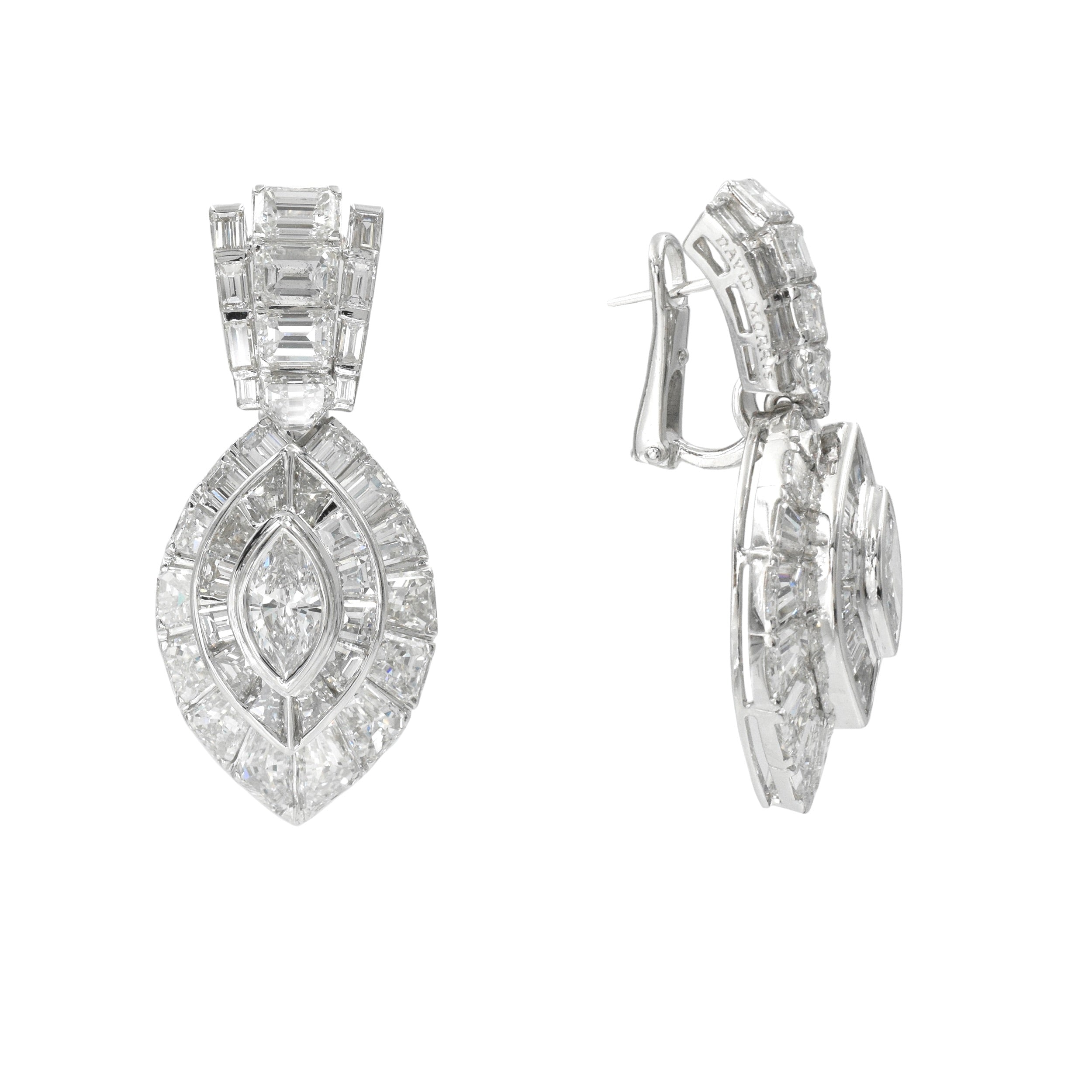 20ct Diamond Dangle Earrings by David Morris