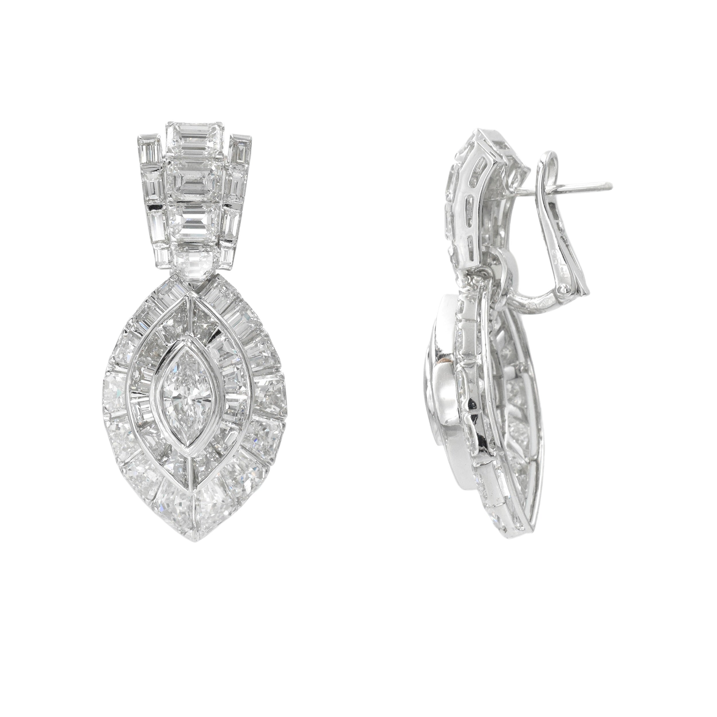 20ct Diamond Dangle Earrings by David Morris