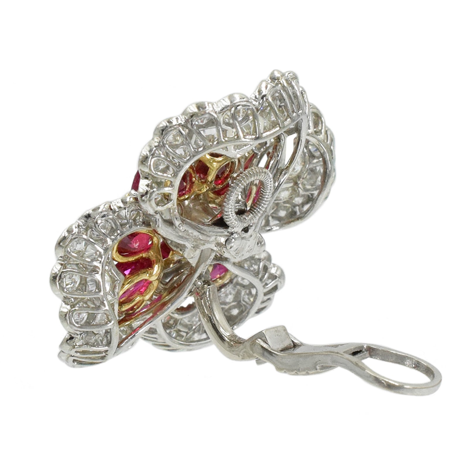 Oscar Heyman Ruby & Diamond Earrings