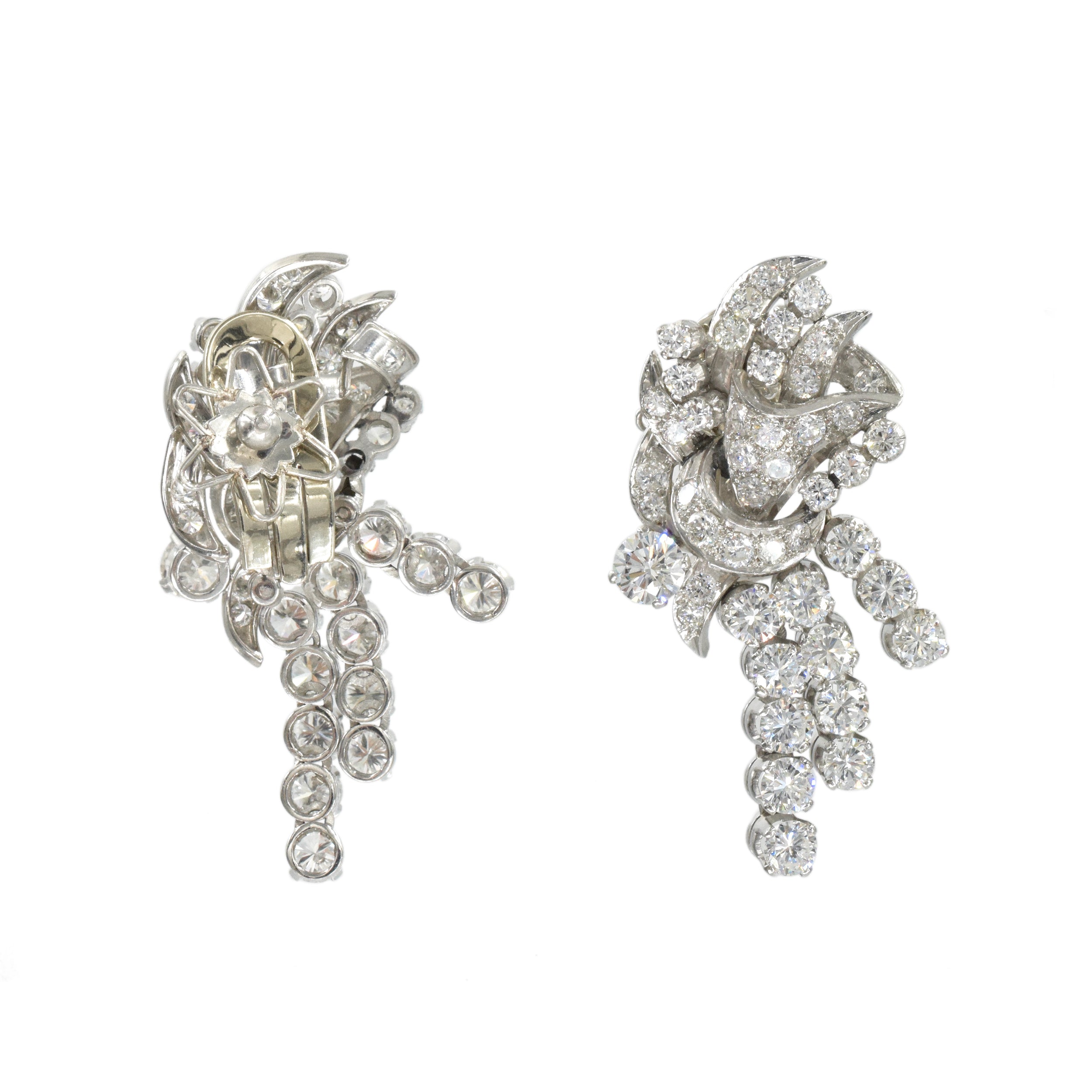 9.0ct Diamond Drop Earrings in Platinum