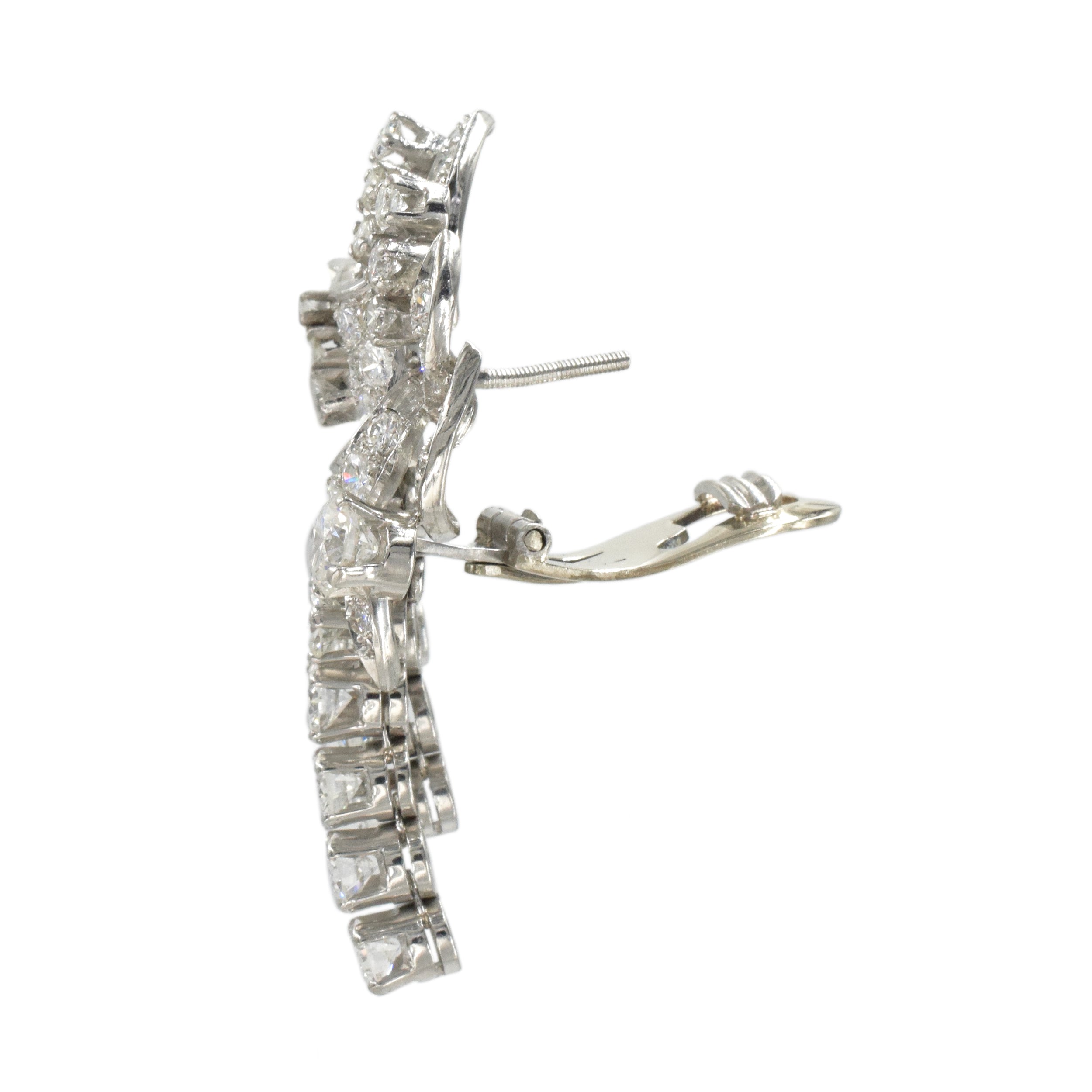 9.0ct Diamond Drop Earrings in Platinum