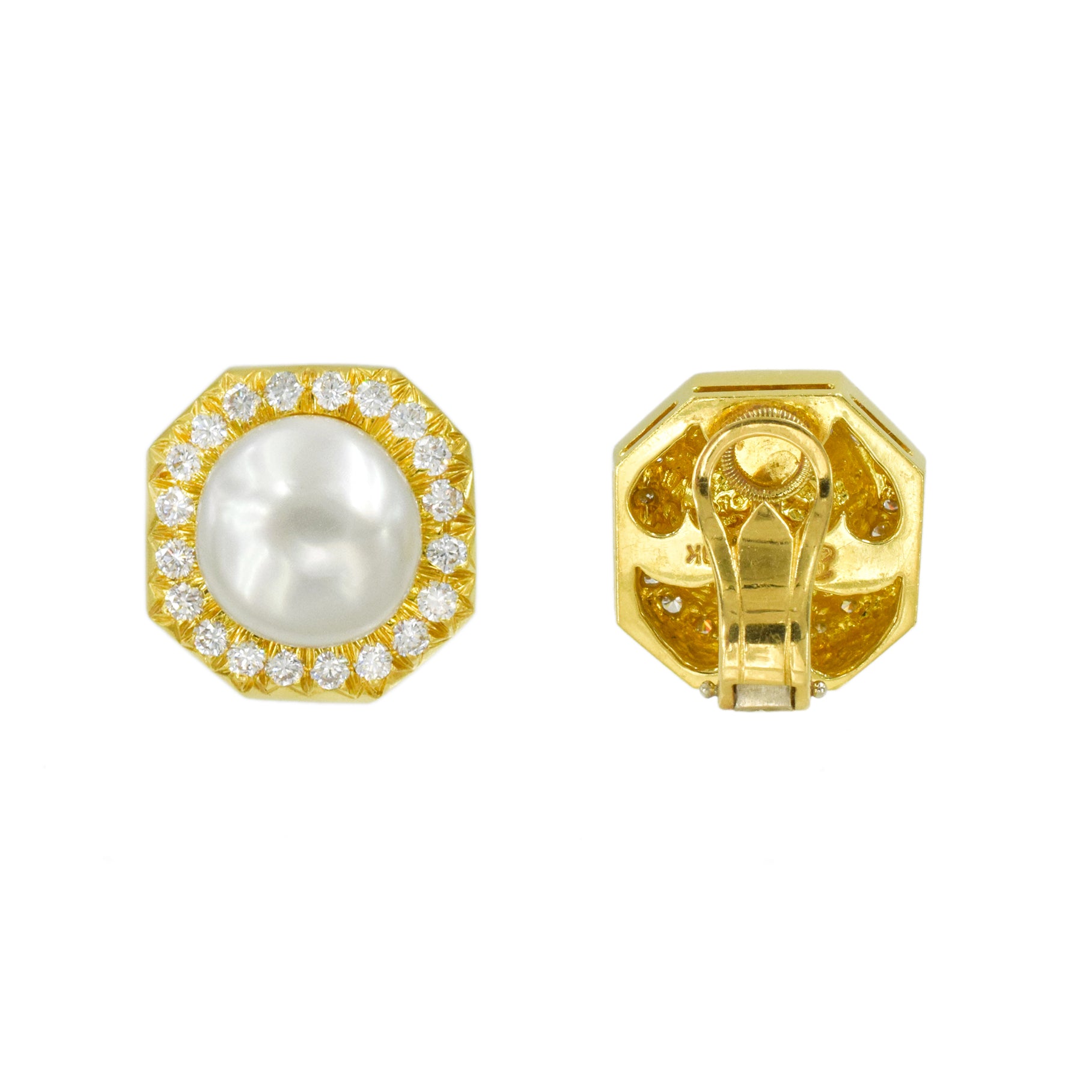 Henry Dunay Pearl & Diamond Earrings