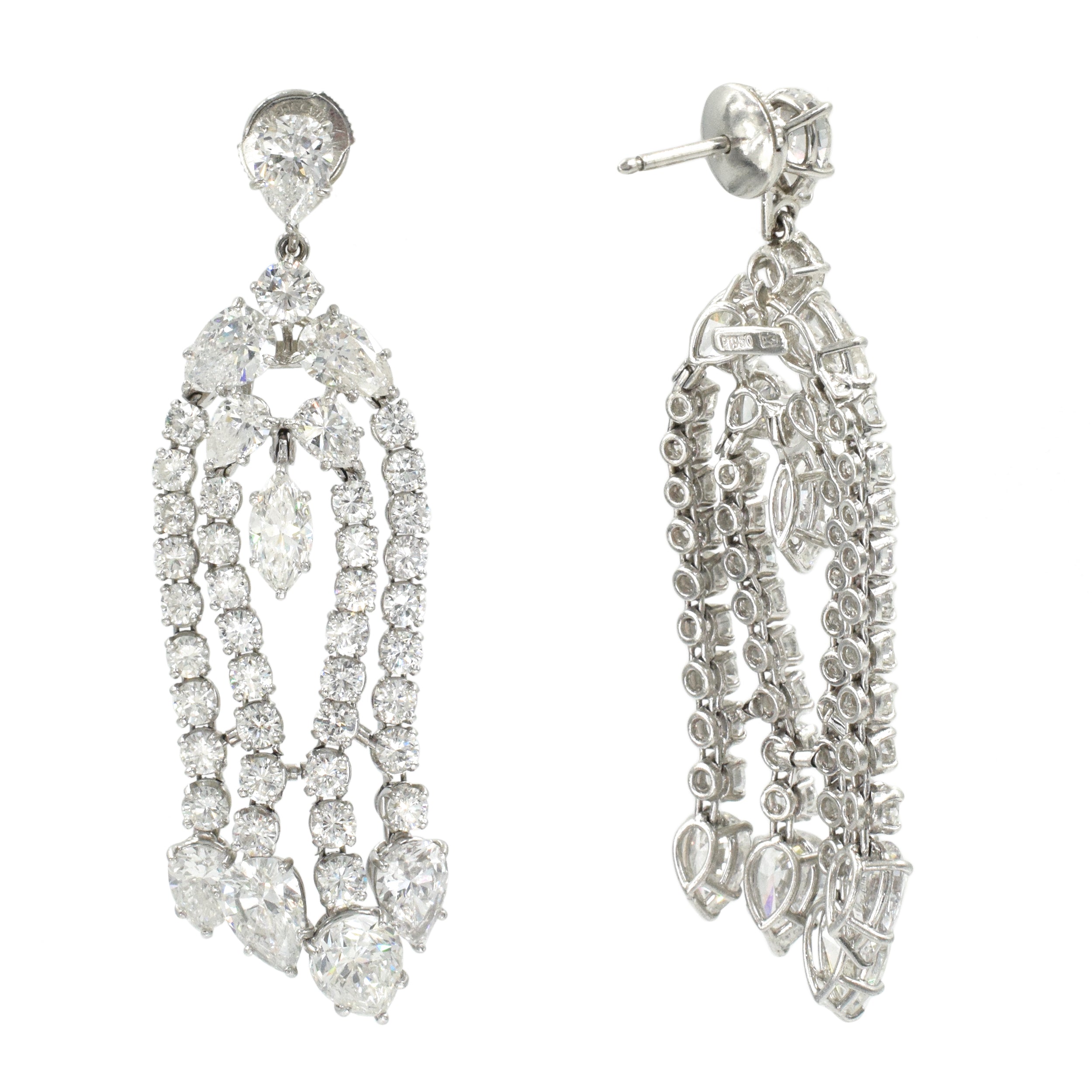 Harry Winston Diamond Chandelier Earrings