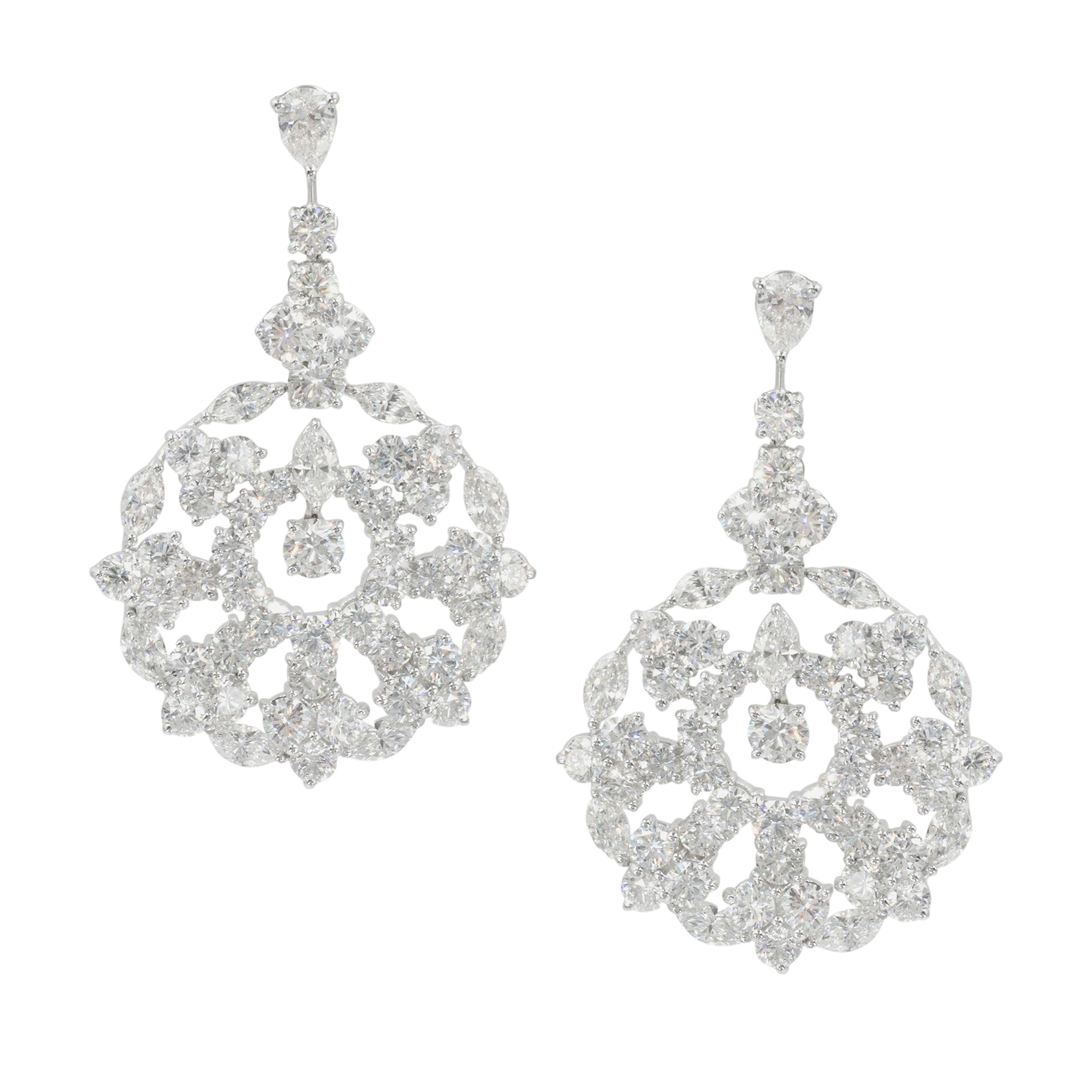 28.50ct Graff Diamond Pendant Earrings