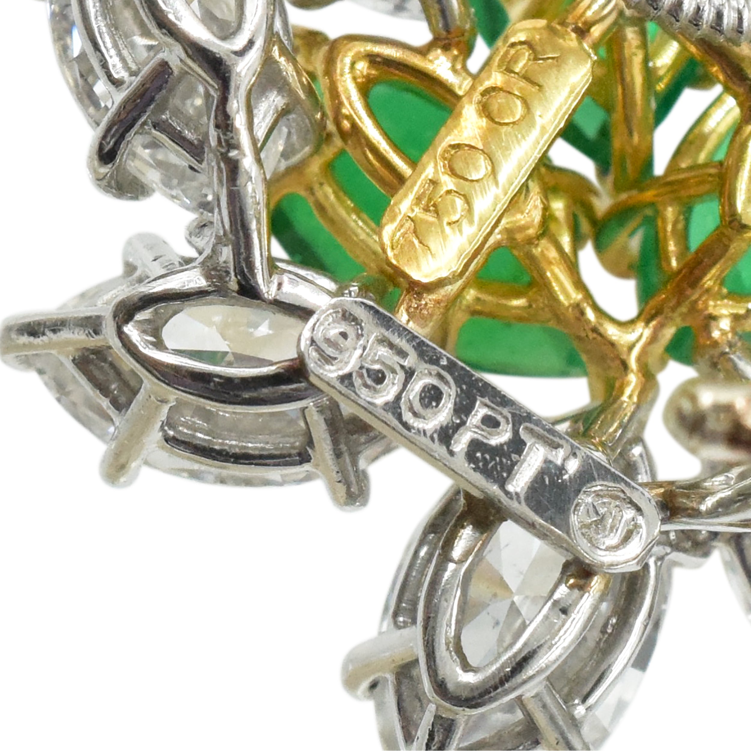 Harry Winston's Emerald & Diamond Cluster Earrings