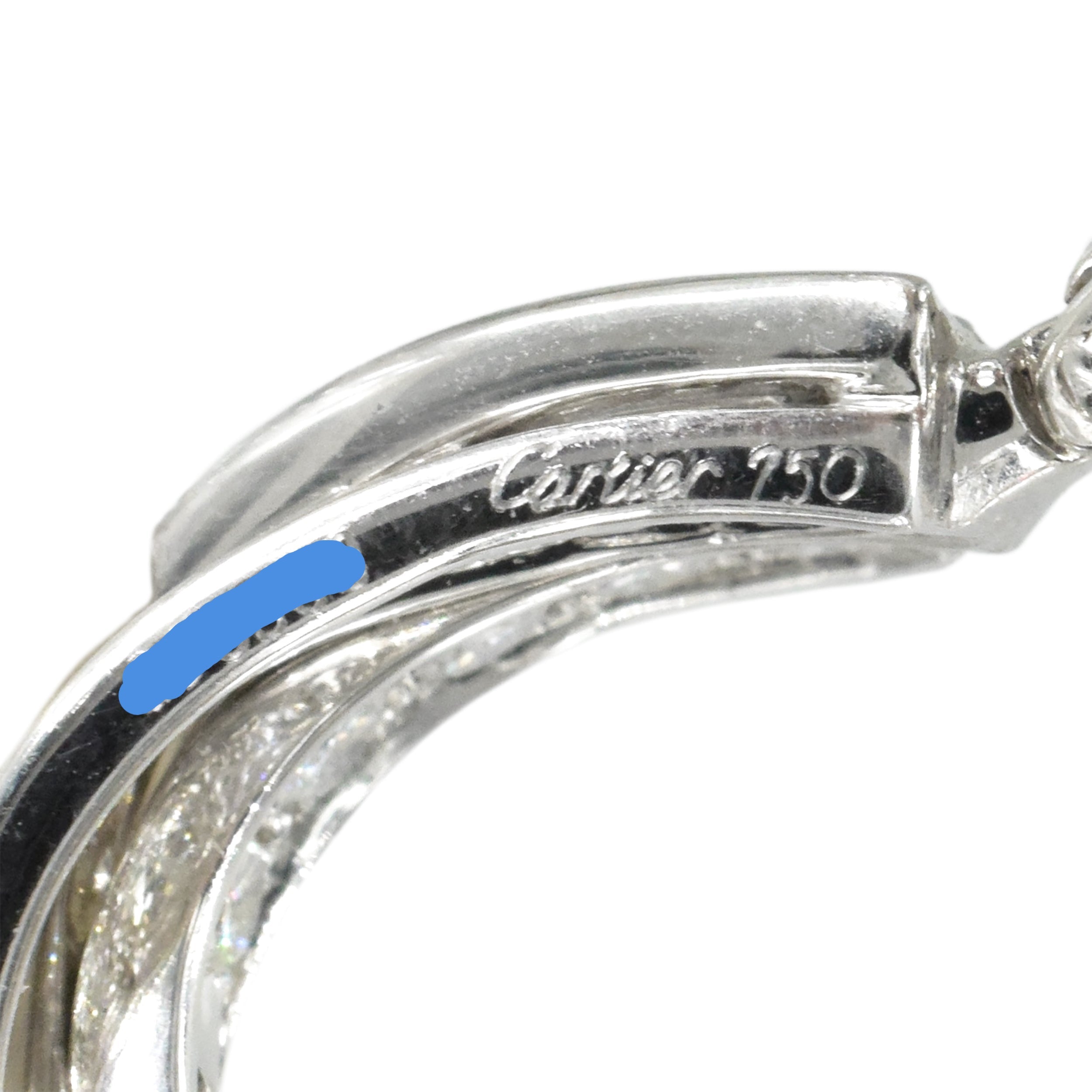 Cartier Trinity Diamond Hoop Earrings