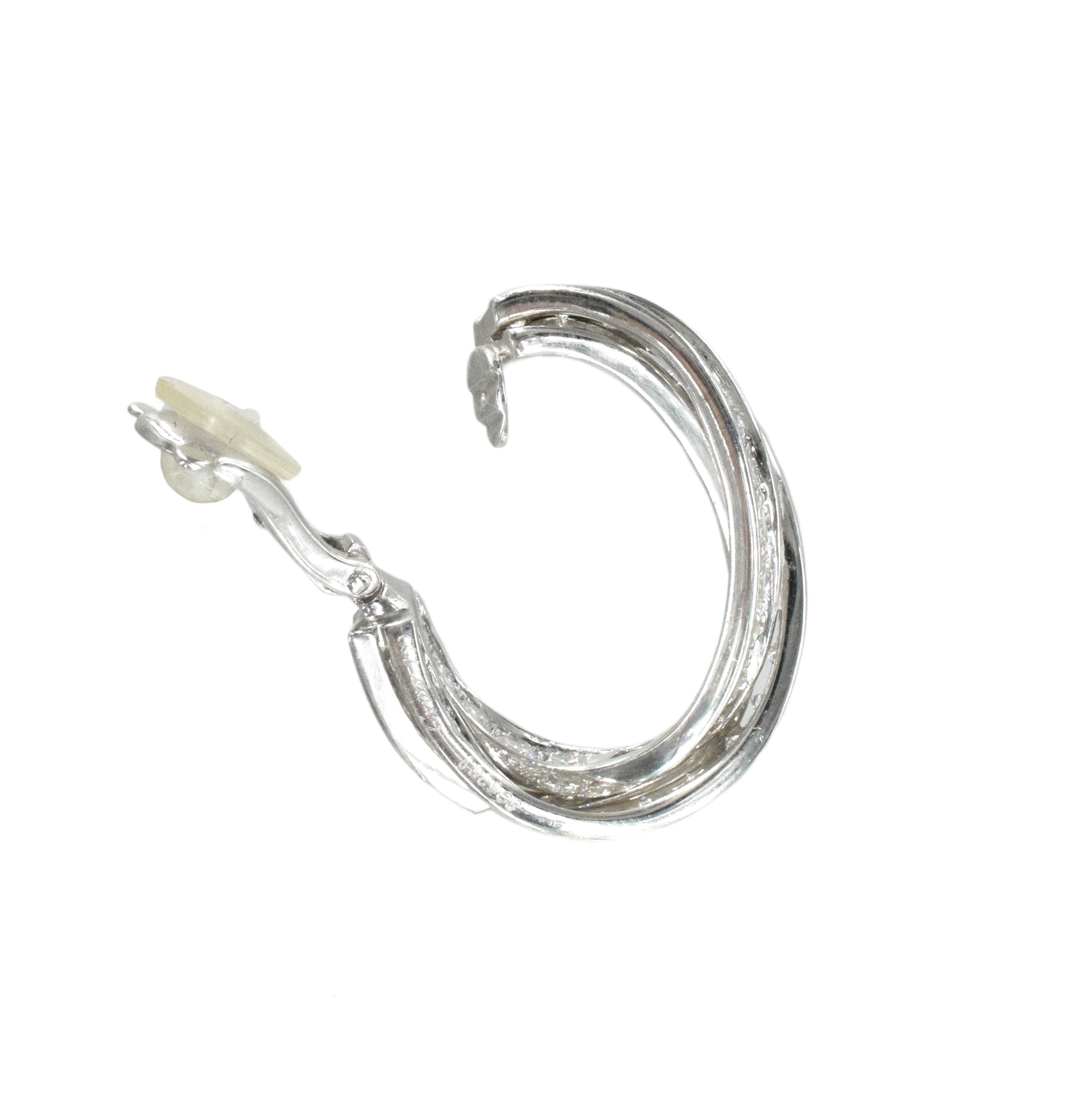 Cartier Trinity Diamond Hoop Earrings